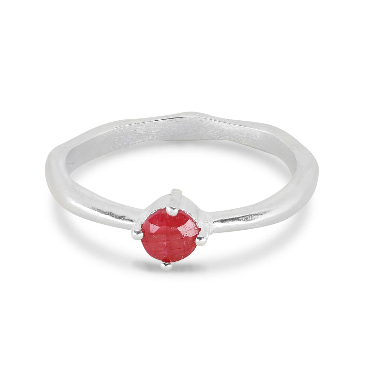 Ruby and silver deals ring