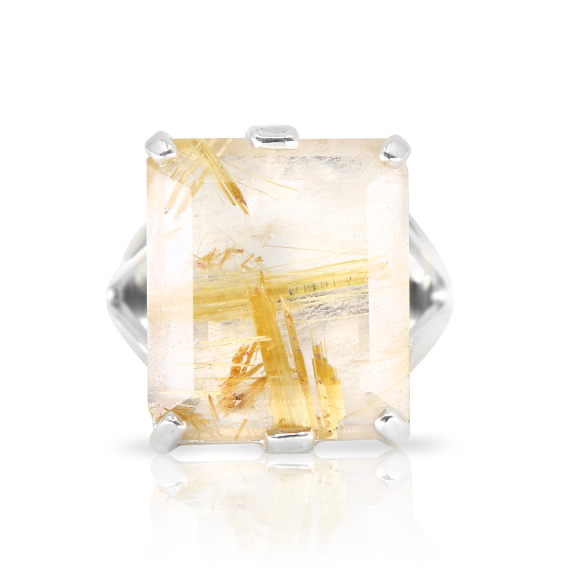 Golden rutilated online quartz ring