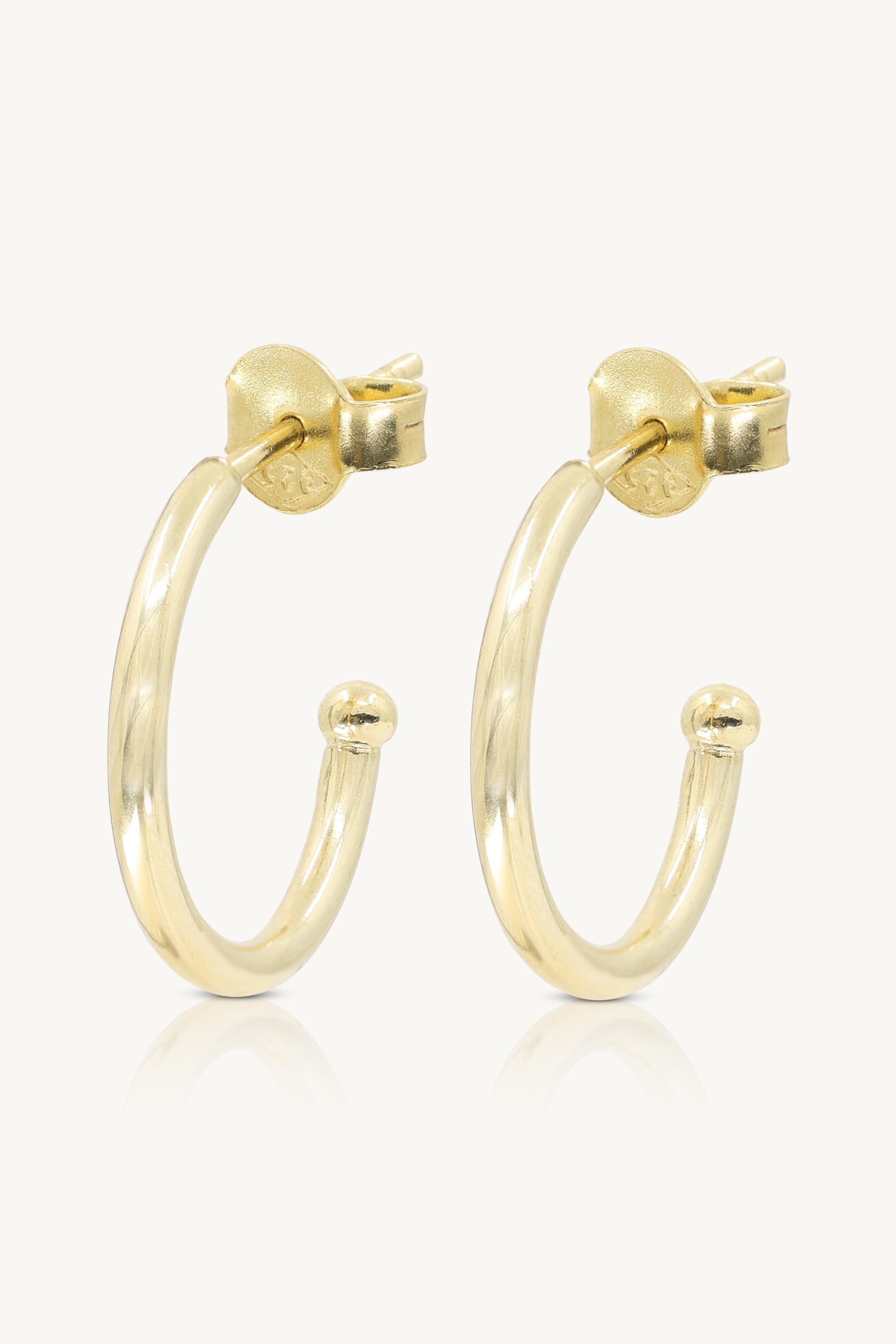 Polished Gold Hoops - Large