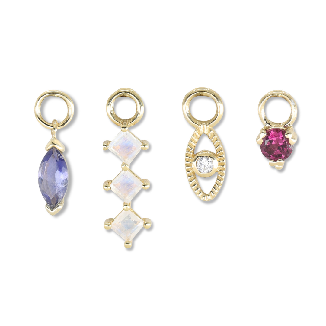 Marquise Iolite Gold Ear Candy Stack