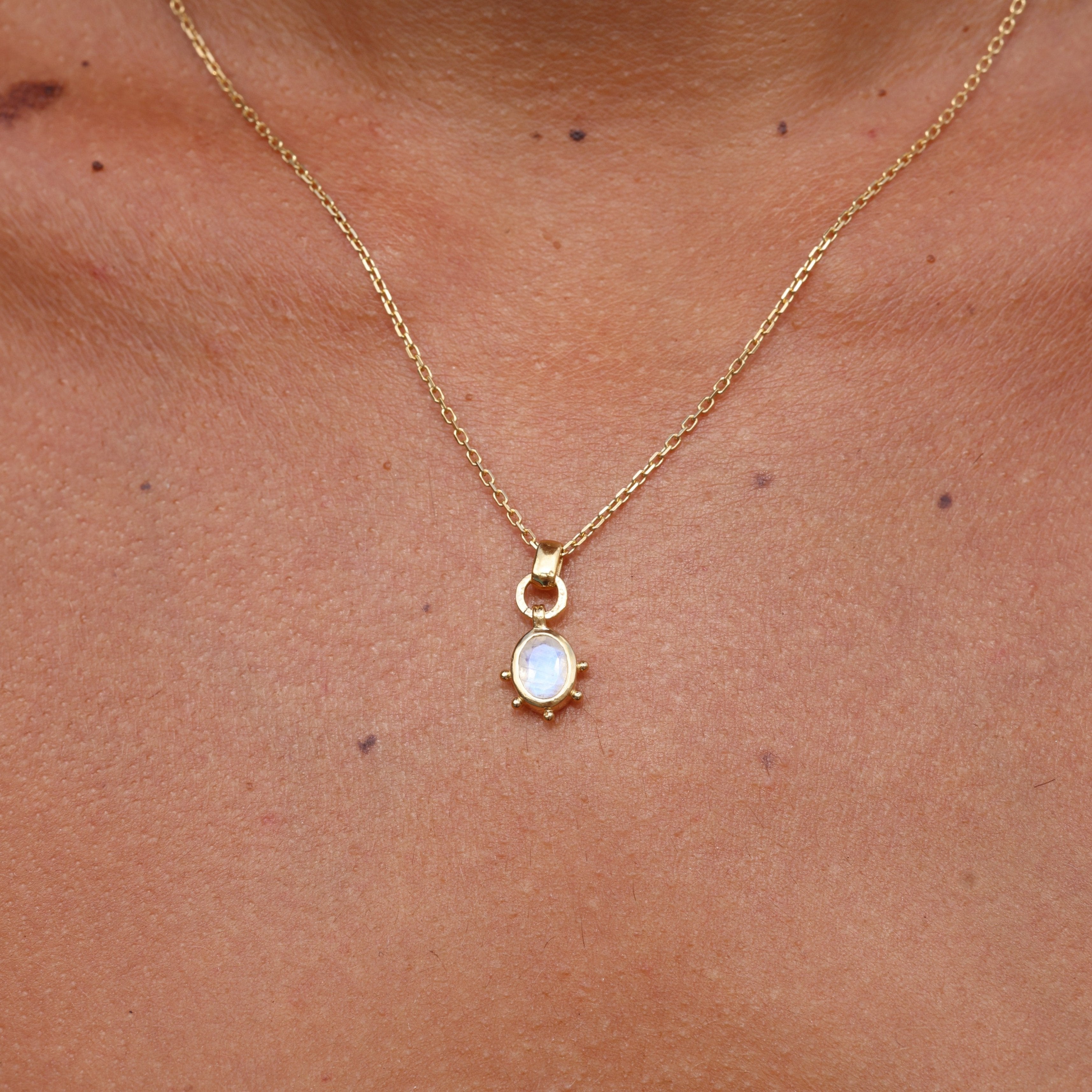 Gia Moonstone Gold Necklace