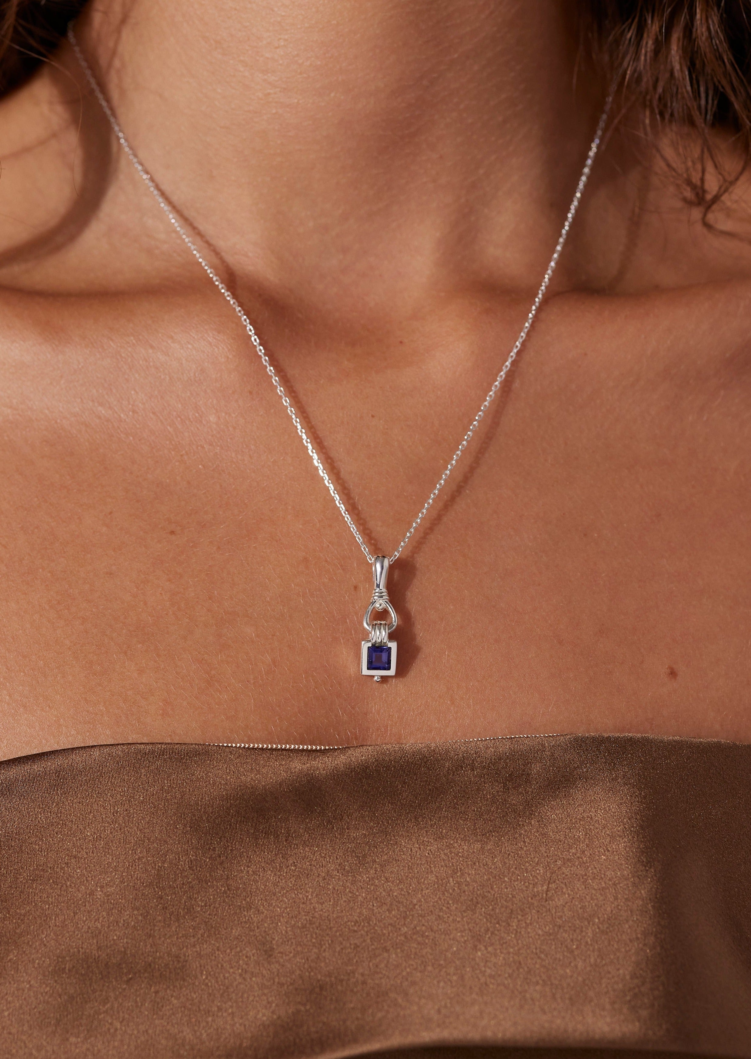 Freya Iolite Silver Necklace