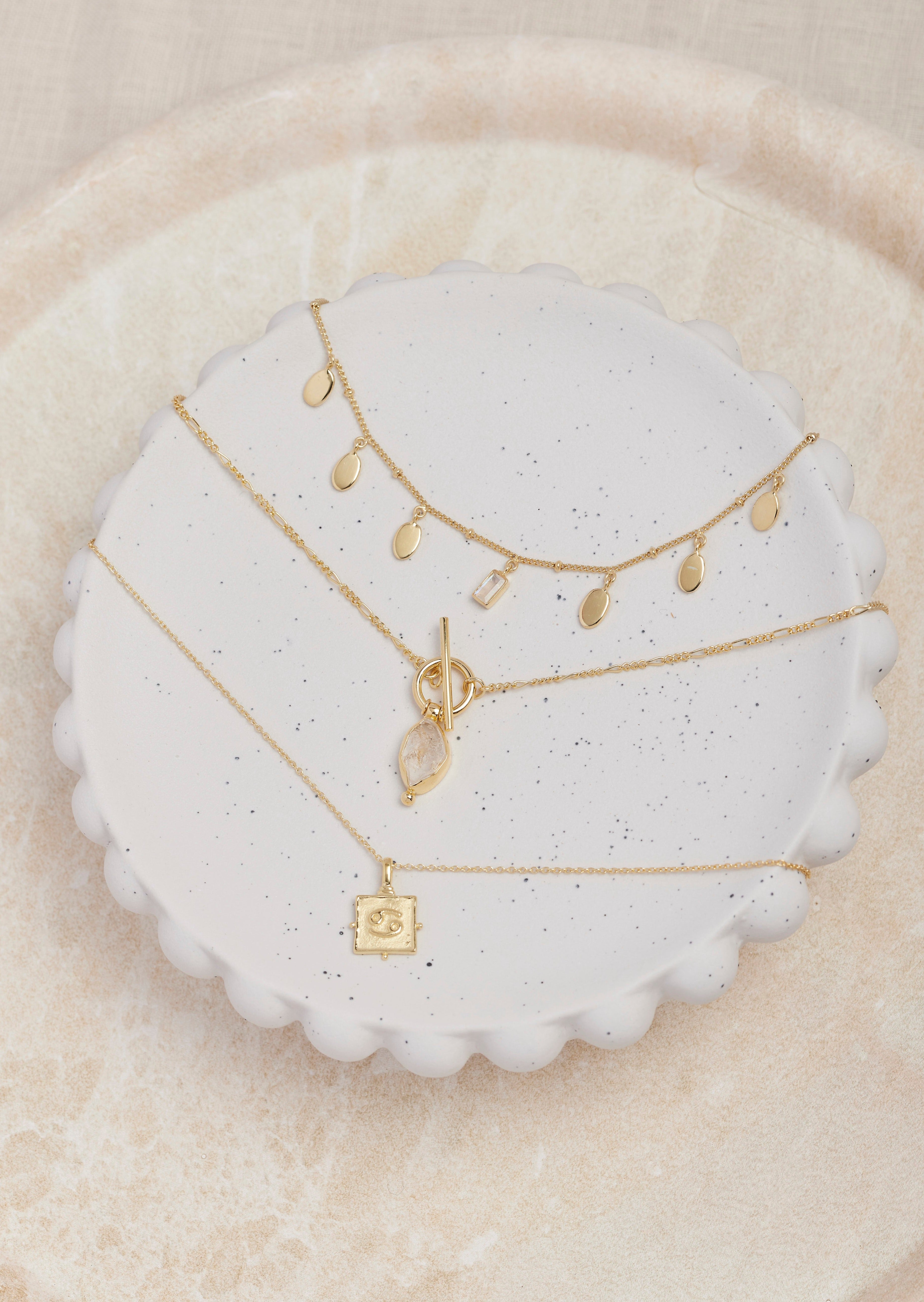 Petal Moonstone Gold Necklace