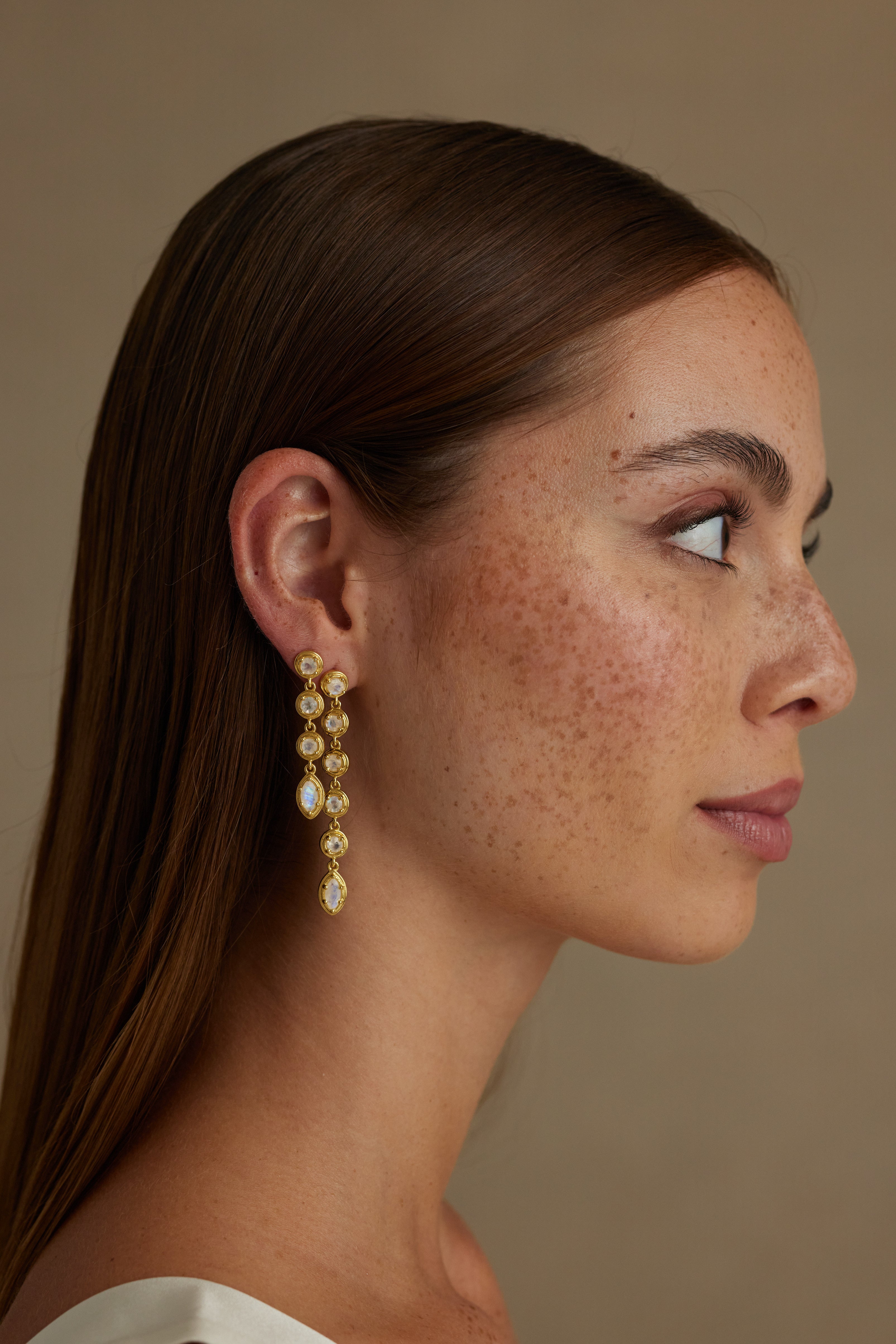 Aura Drop Gold Earrings