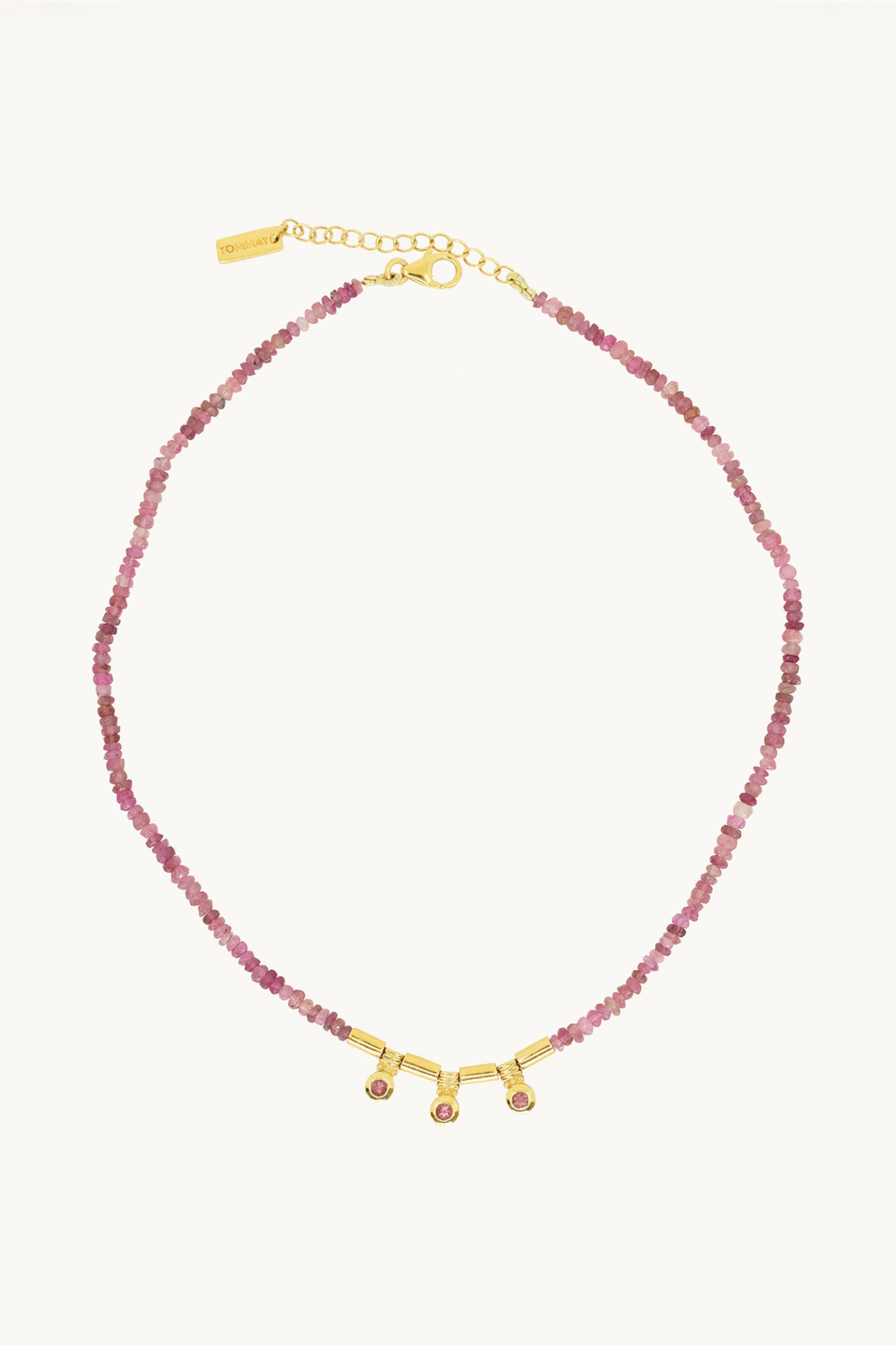 Serena Beaded Gold Necklace