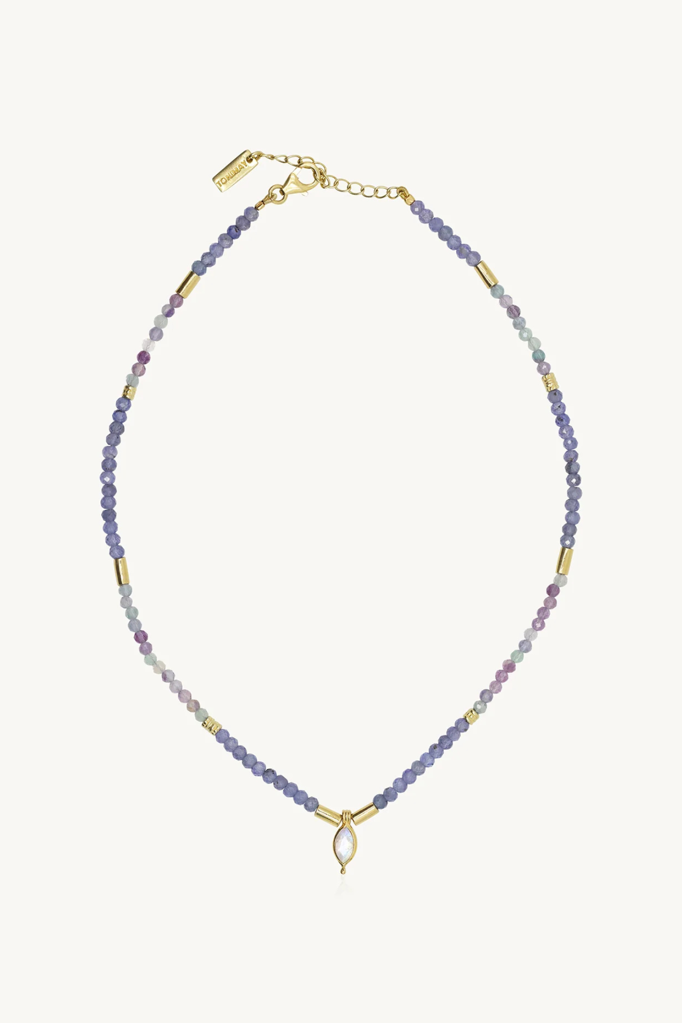 Theia Tanzanite & Fluorite Silver Beaded Necklace