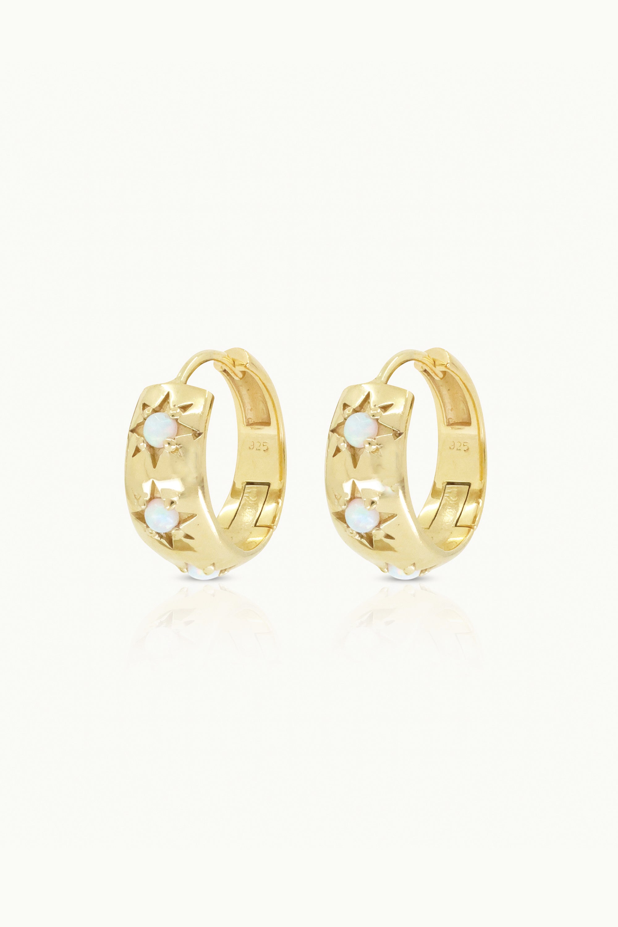 Alina Opal Gold Hoops