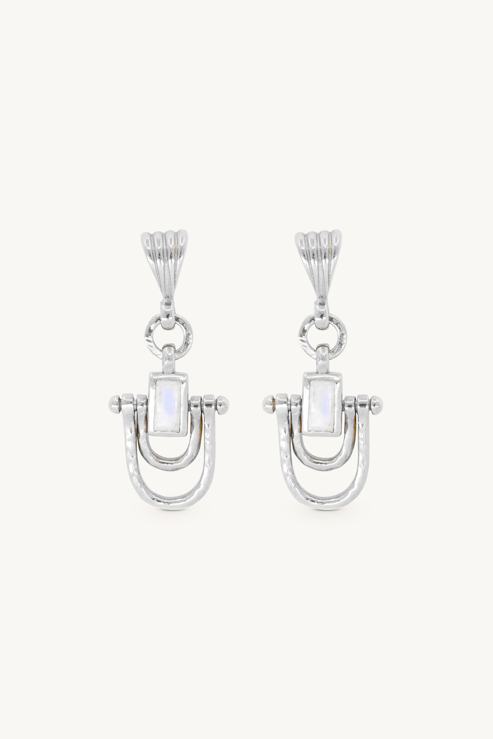 Allegra Moonstone Silver Earrings