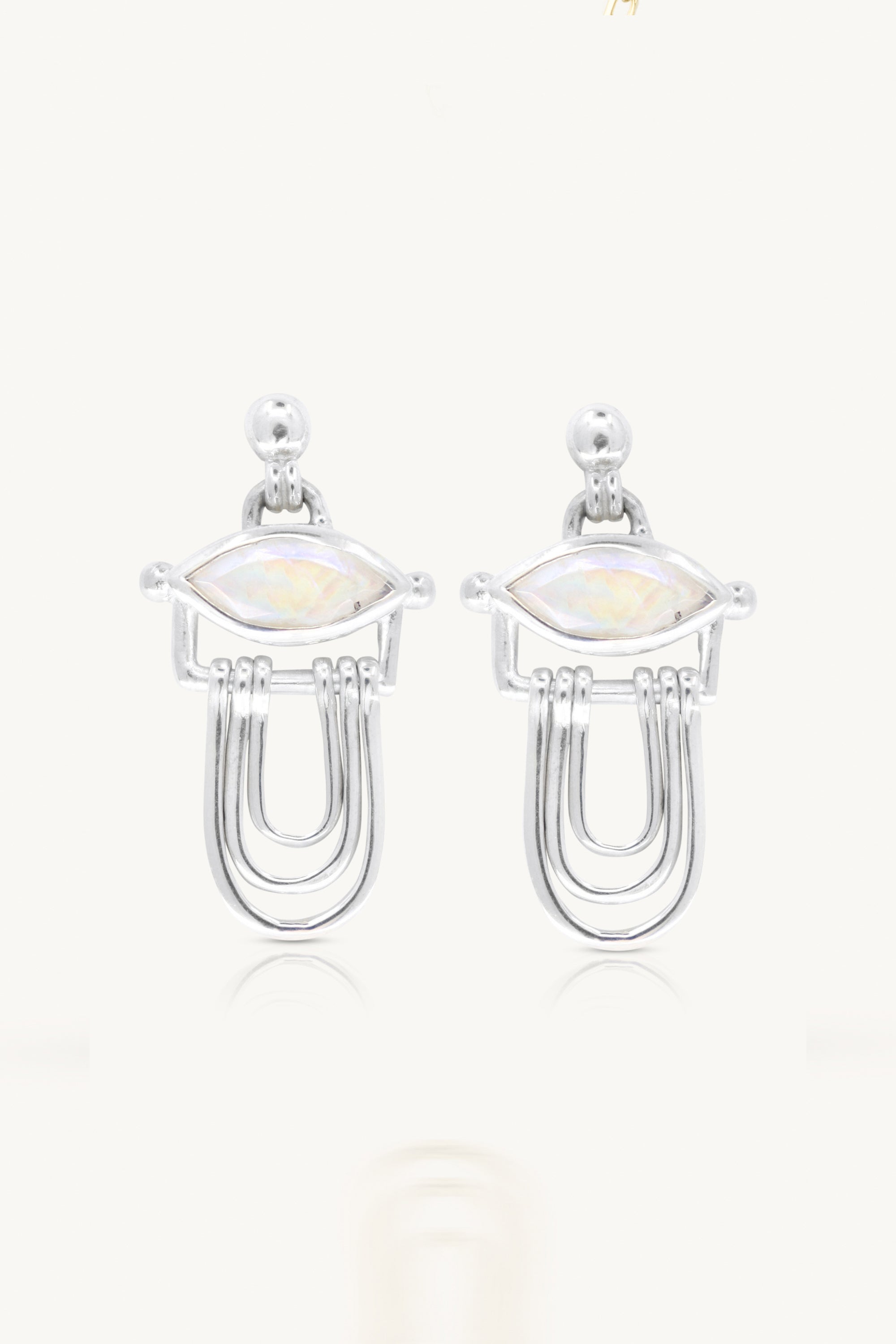 Athena Moonstone Silver Earrings