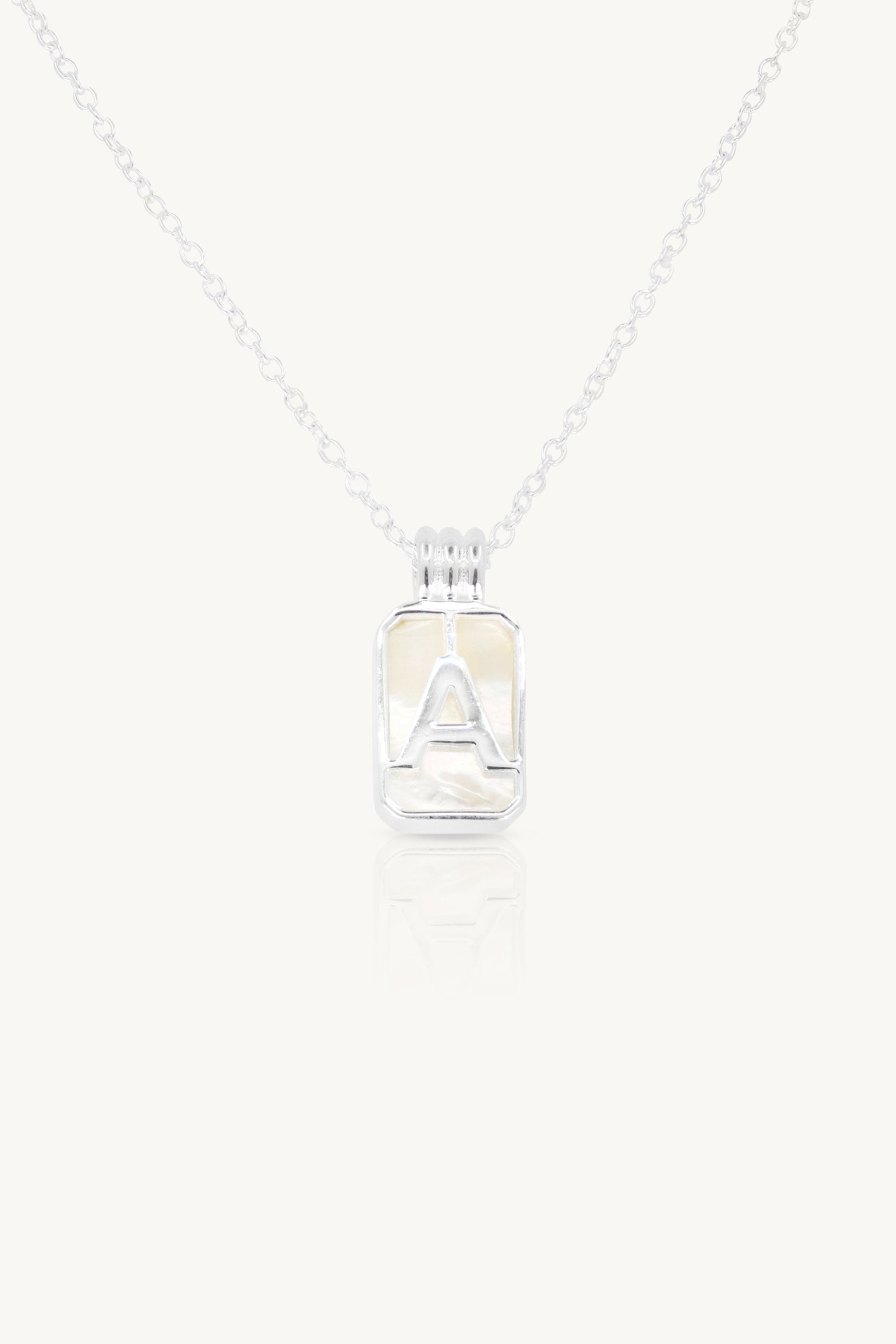 Initial A to Z Silver Pendant