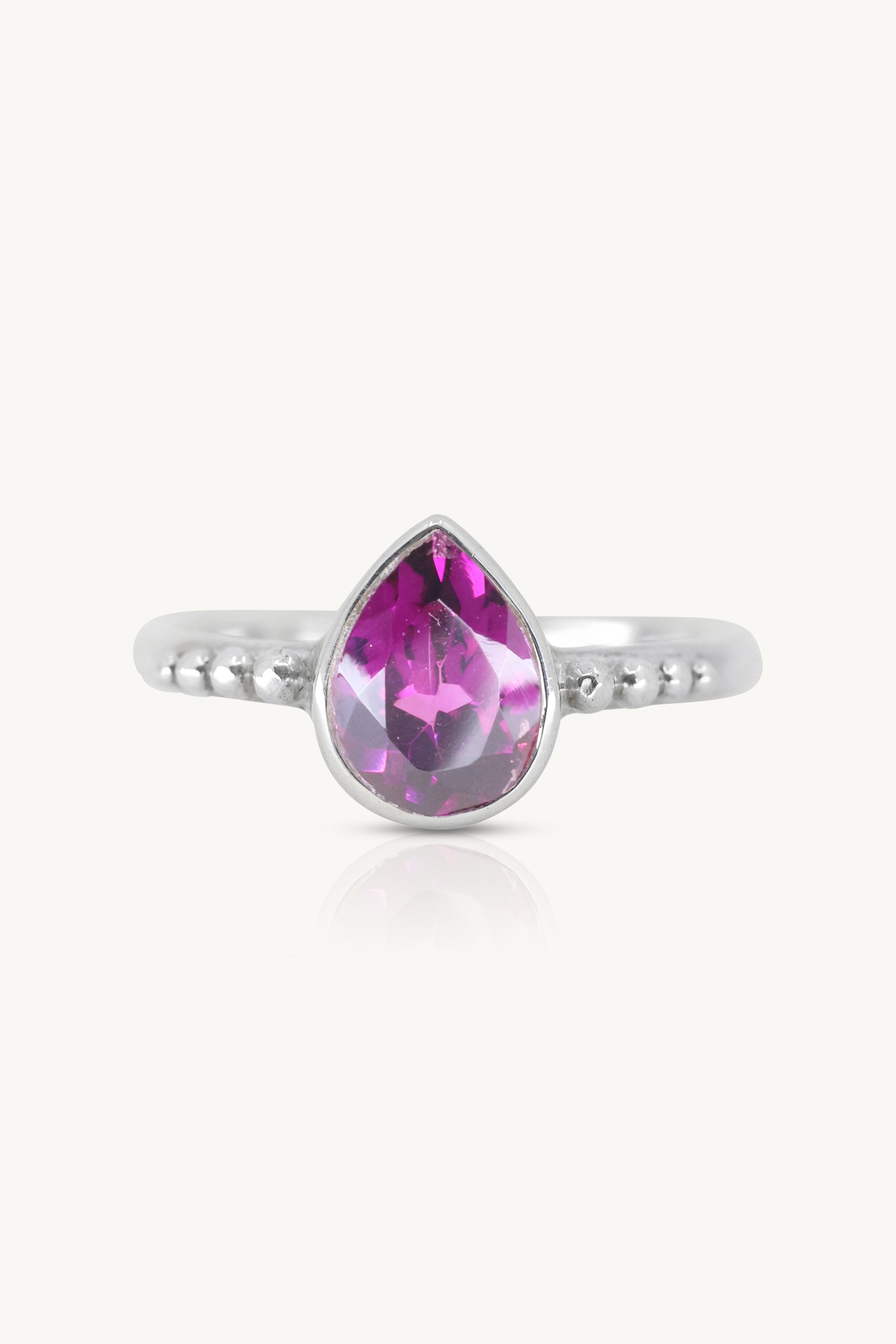 Amie Rhodolite Silver Stacker