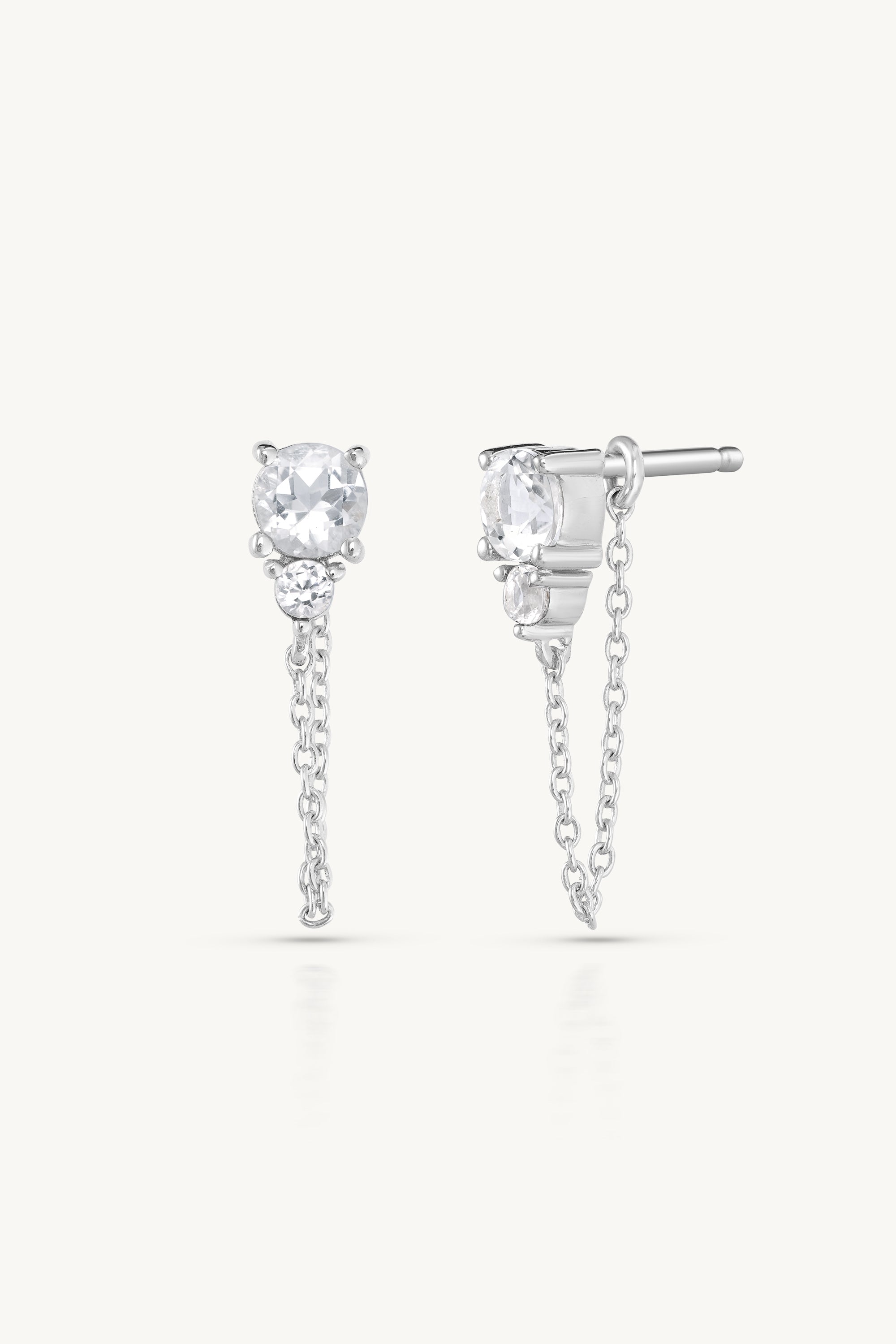 April Ombre Topaz Birthstone Silver Stud