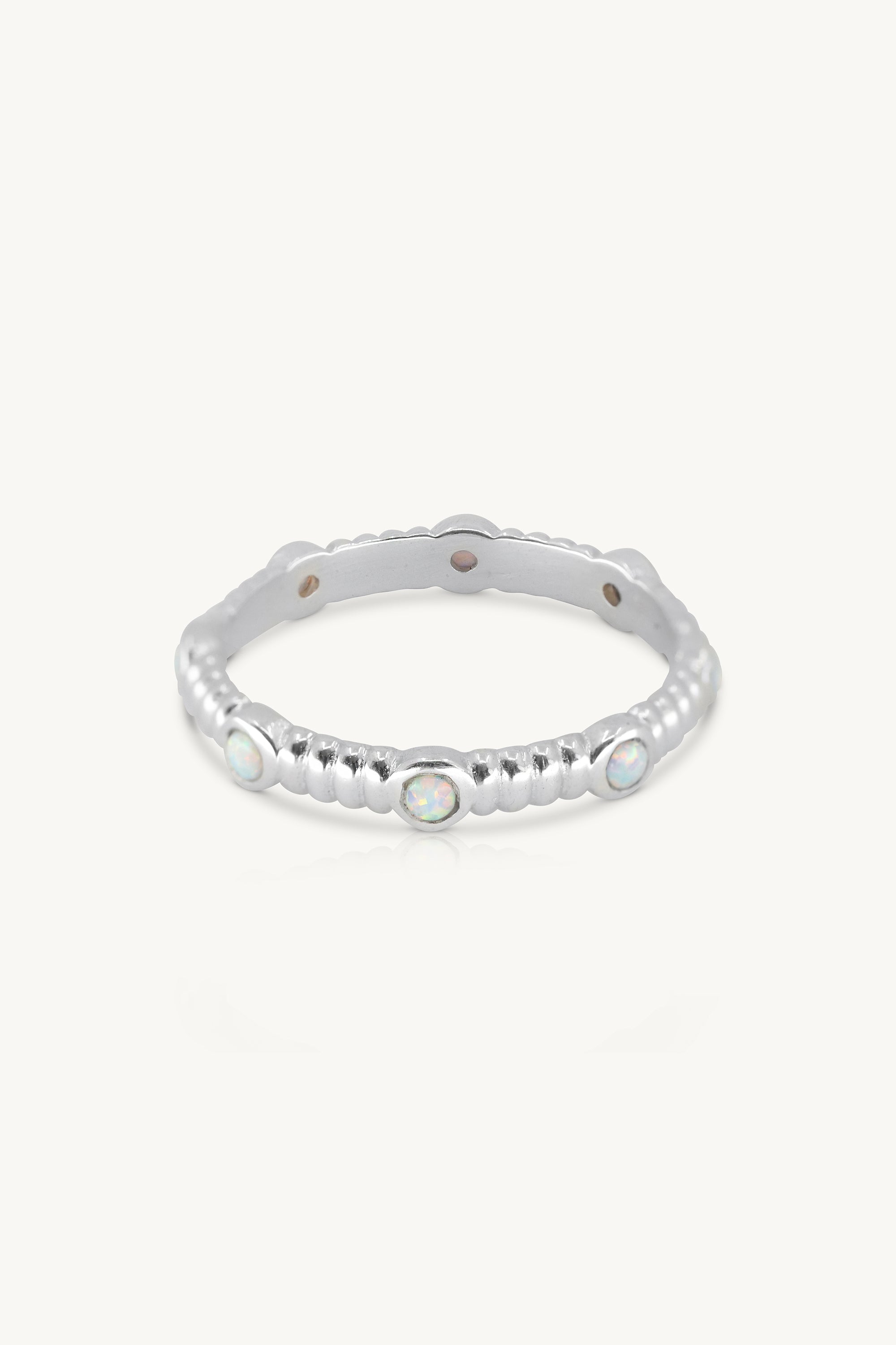 Asymmetric Opal Silver Stacker