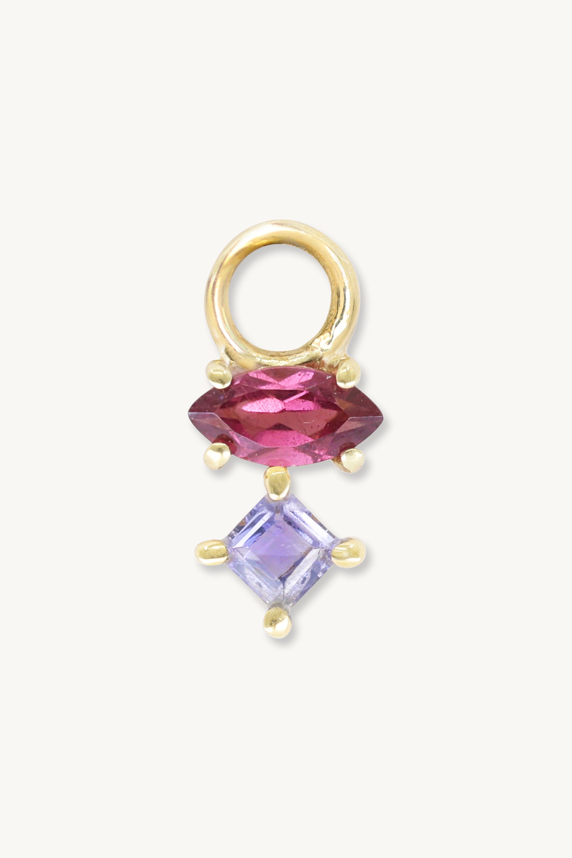 Astrid Marquise Rhodolite Gold Charm