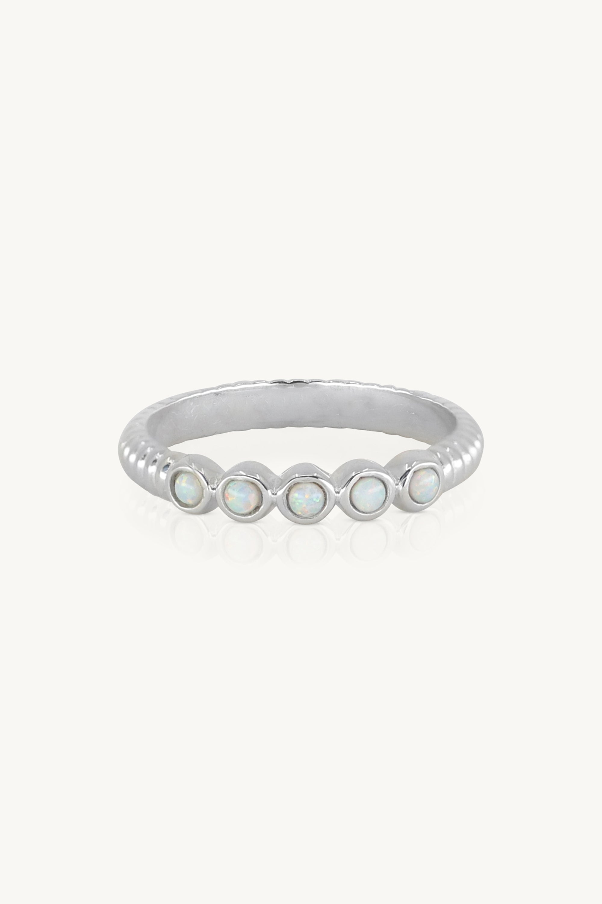 Binded Opal Silver Stacker