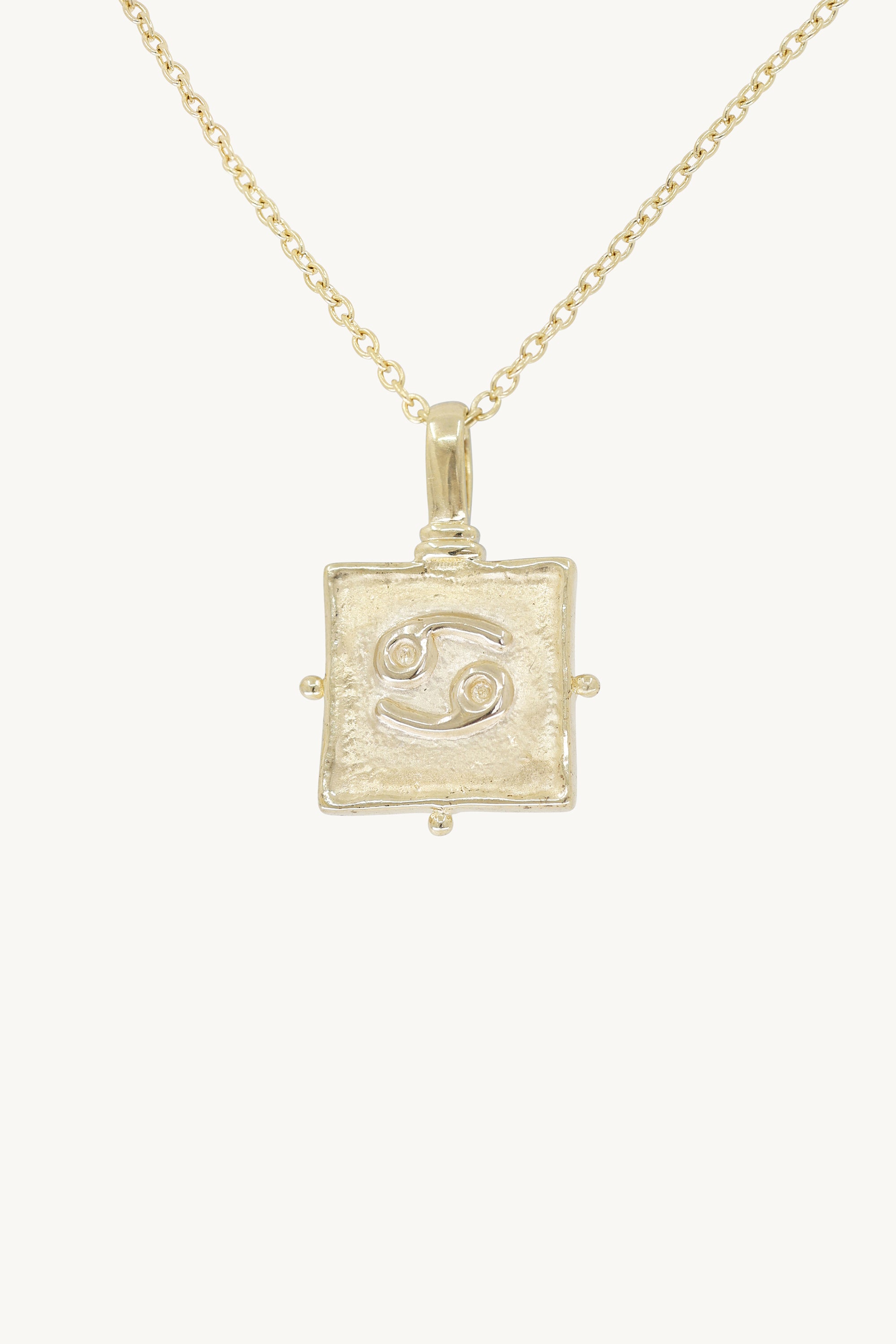 Cancer Zodiac Gold Necklace