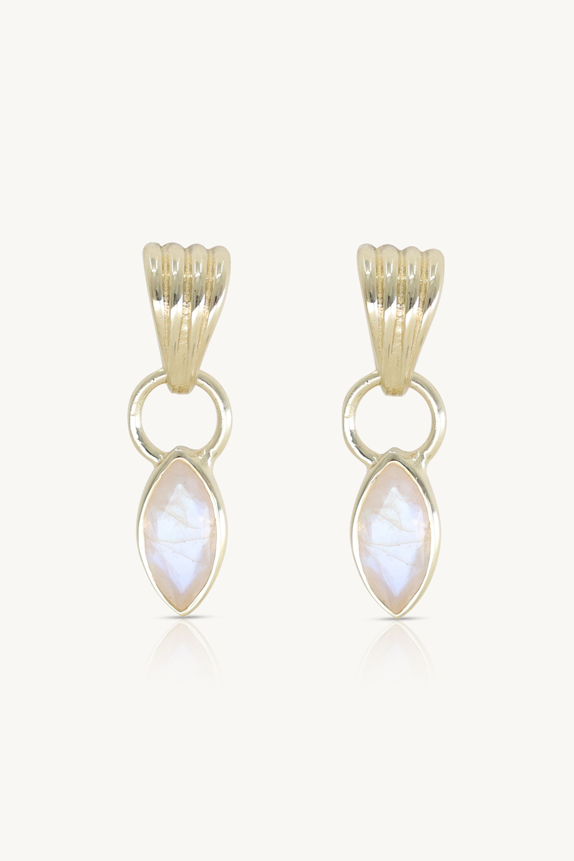 Camille Moonstone Gold Earrings