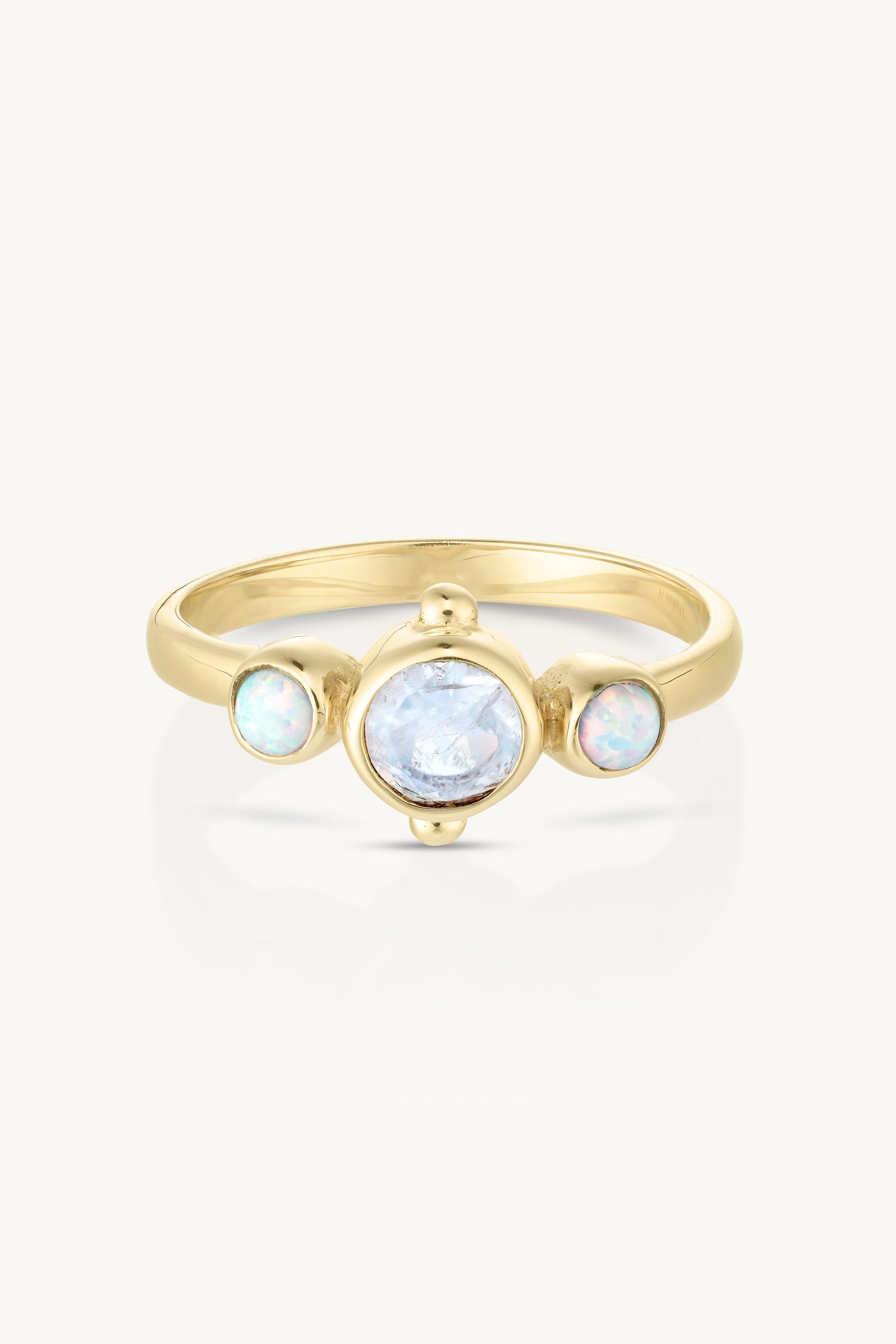 Cora Moonstone and Opal Gold Ring