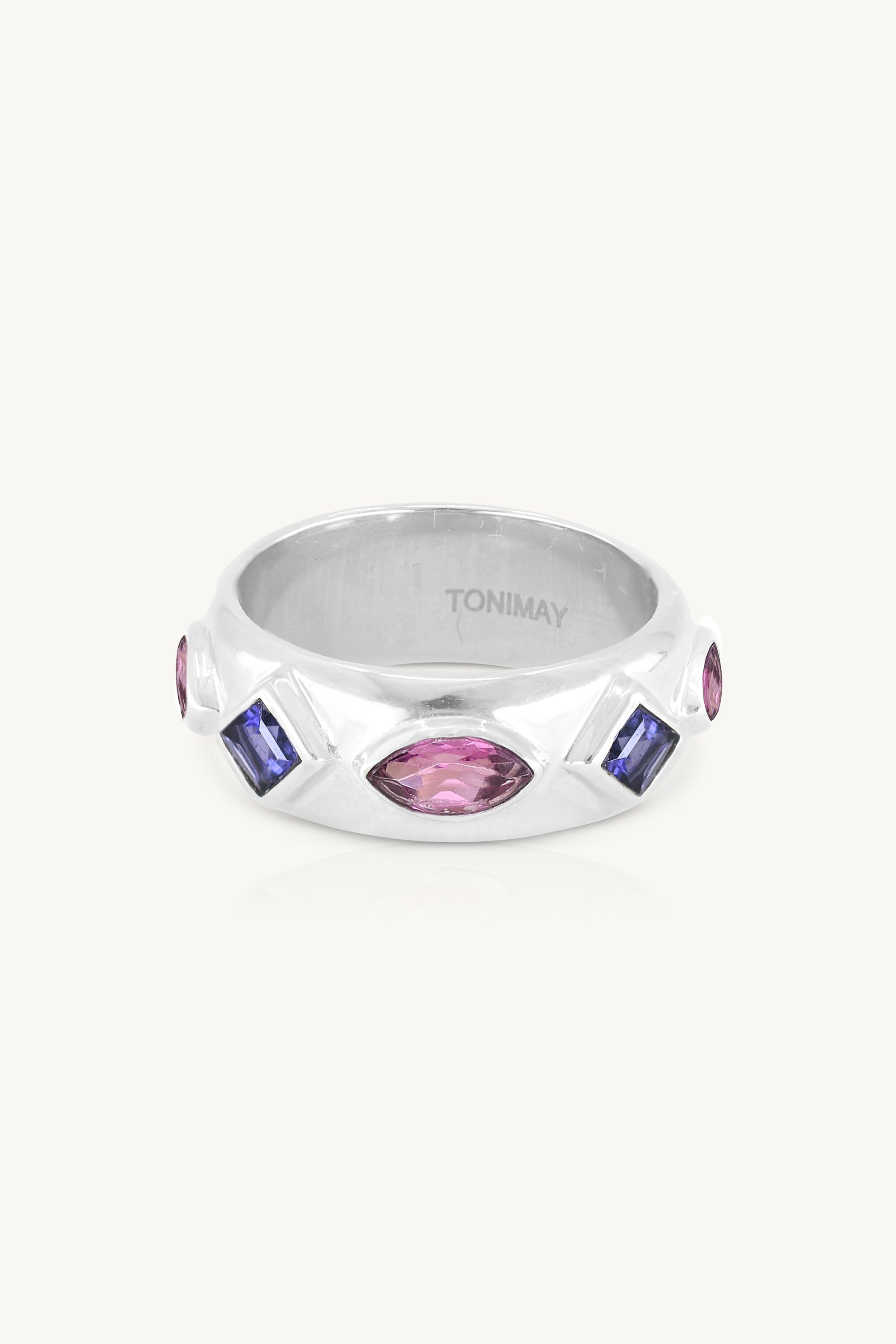 Coronet Iolite & Rhodolite Silver Ring