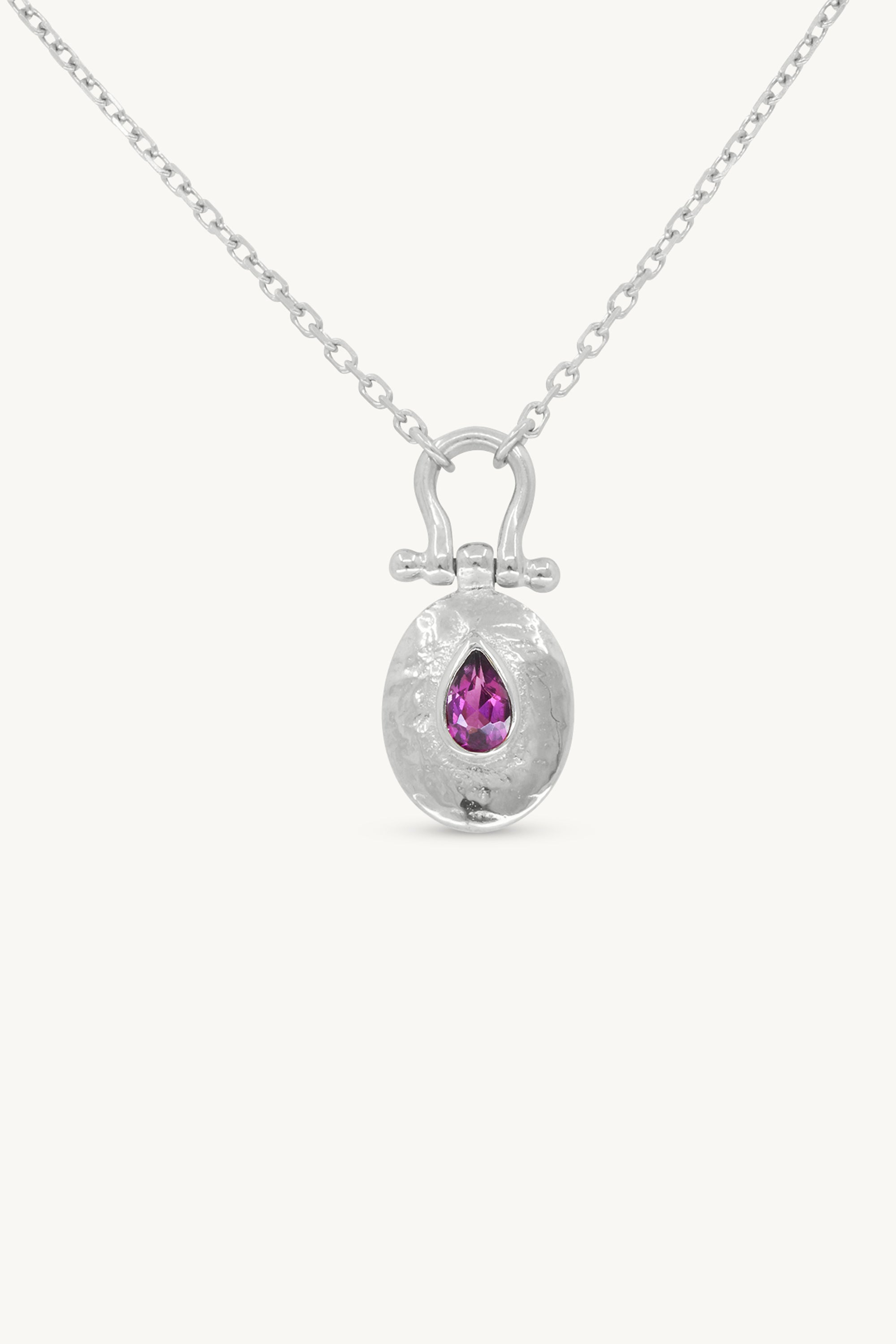 Esme Rhodolite Silver Necklace