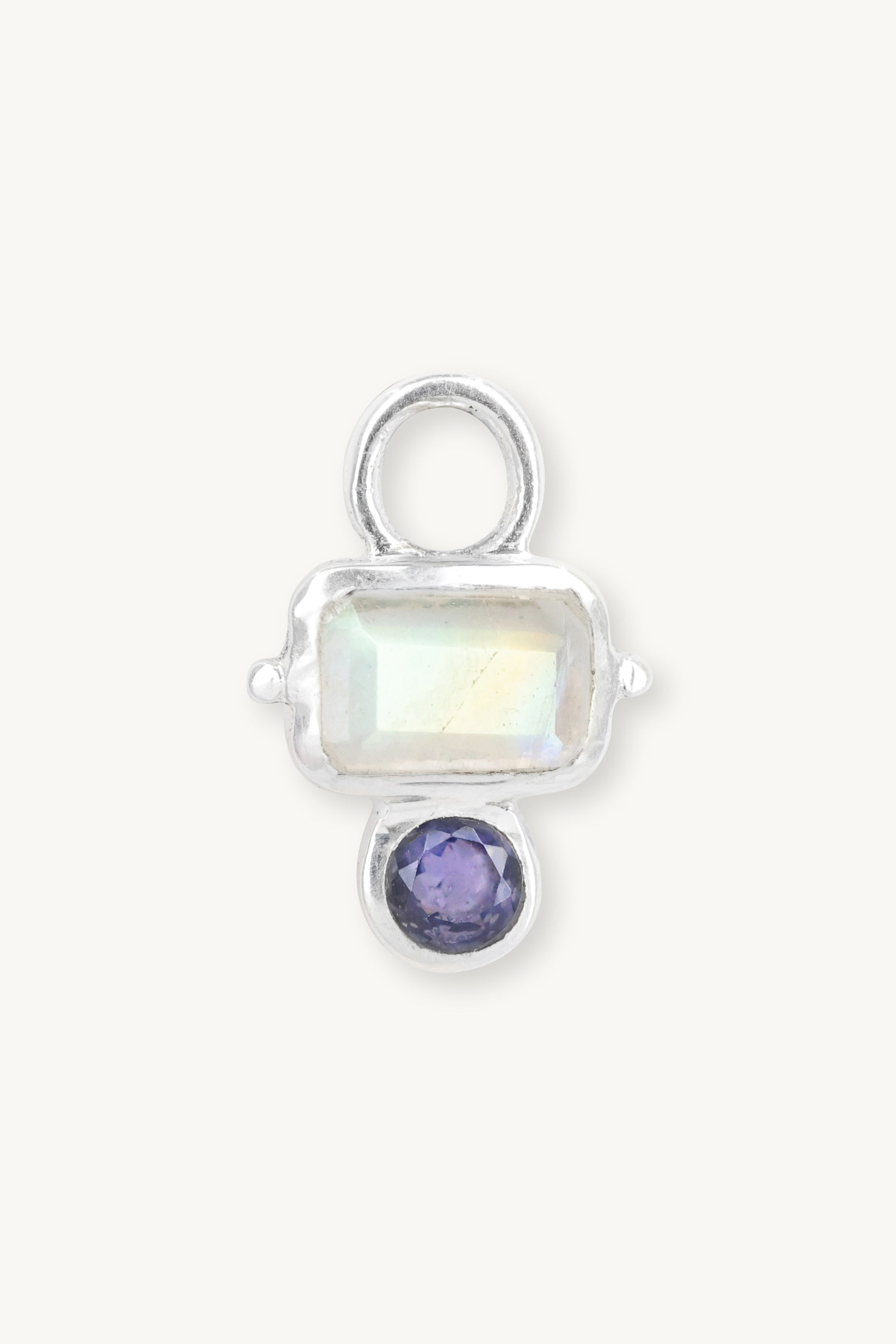 Ella Silver Moonstone & Iolite Charm