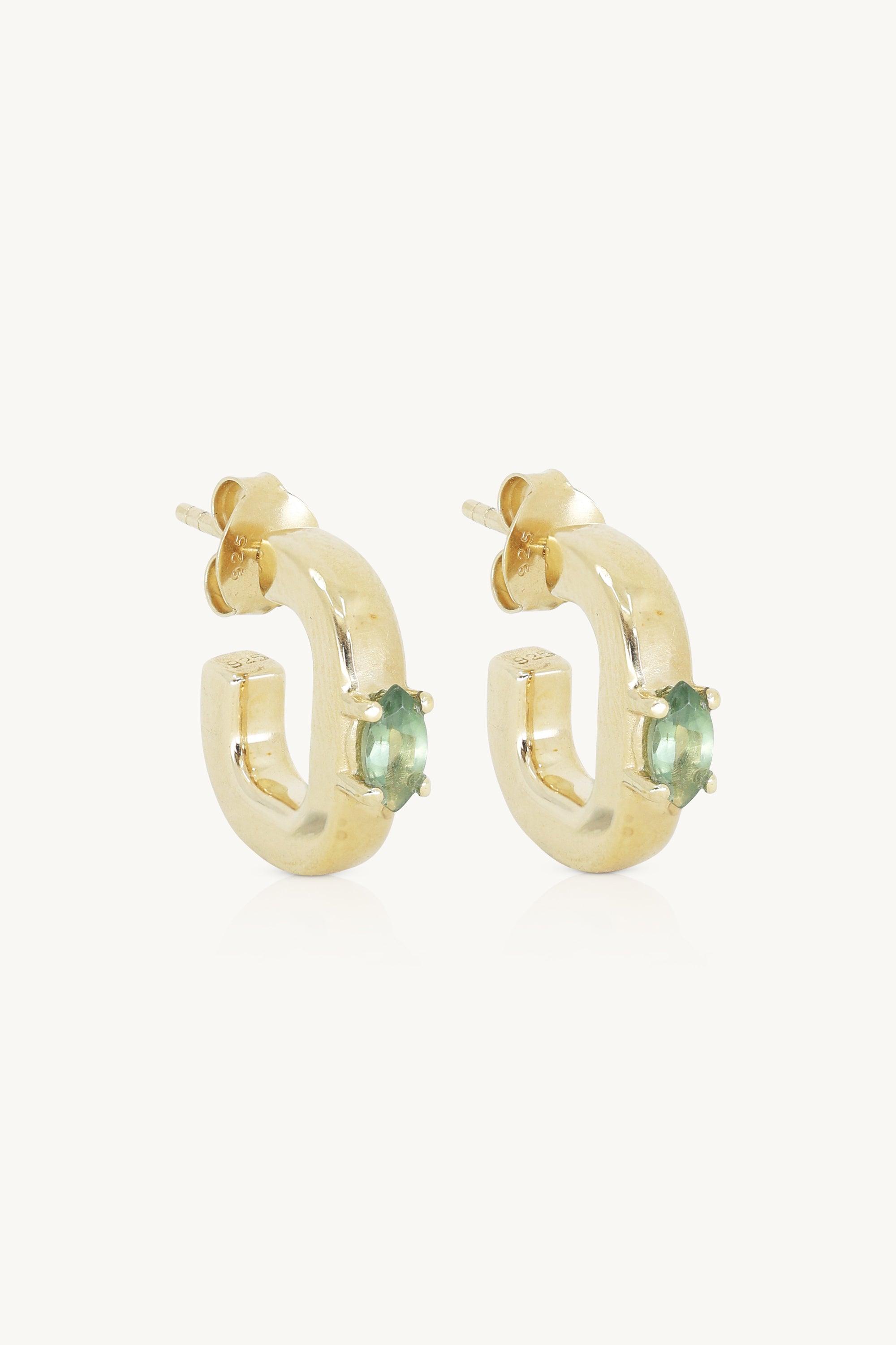 Elodie Apatite Gold Hoops