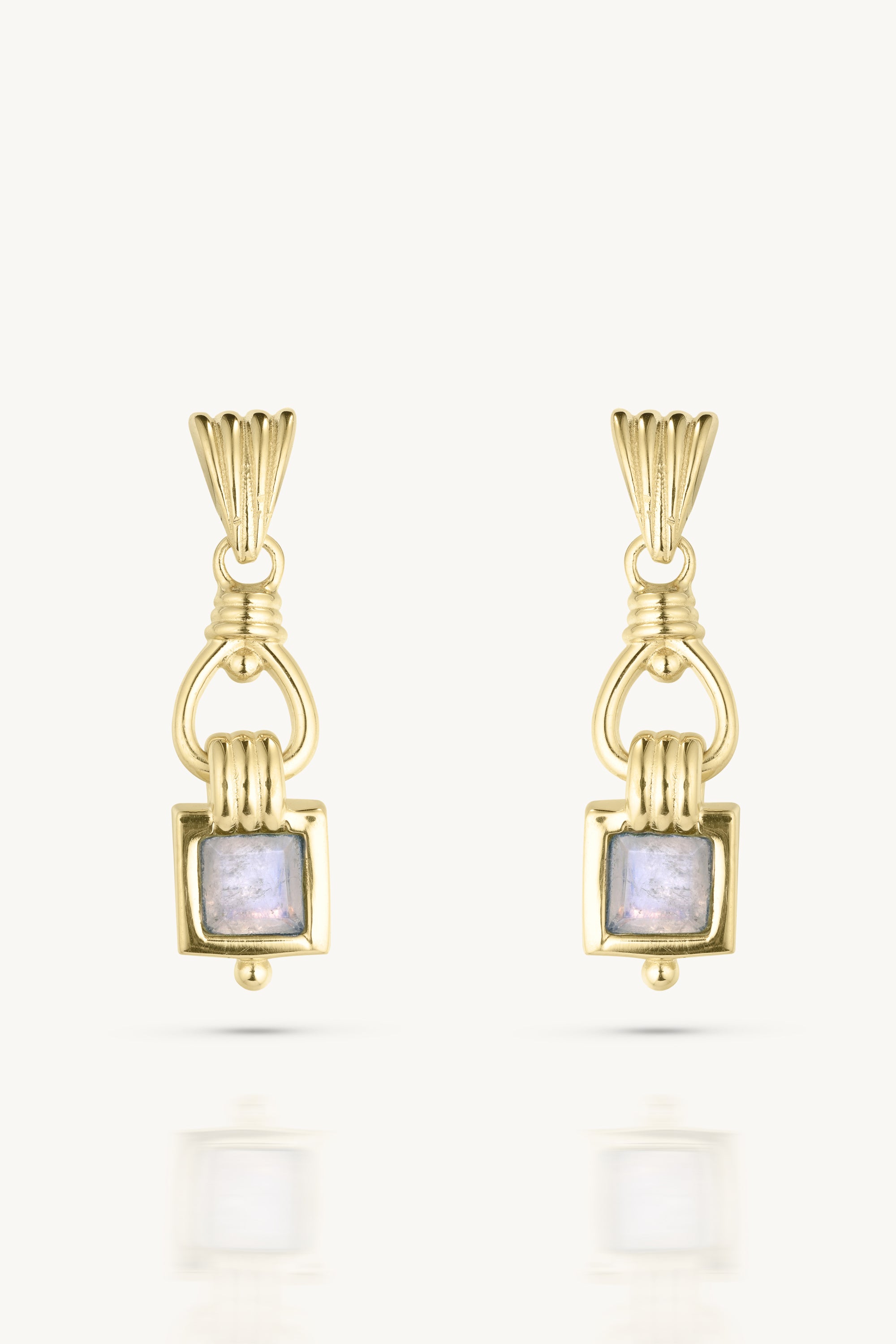 Freya Moonstone Gold Earrings