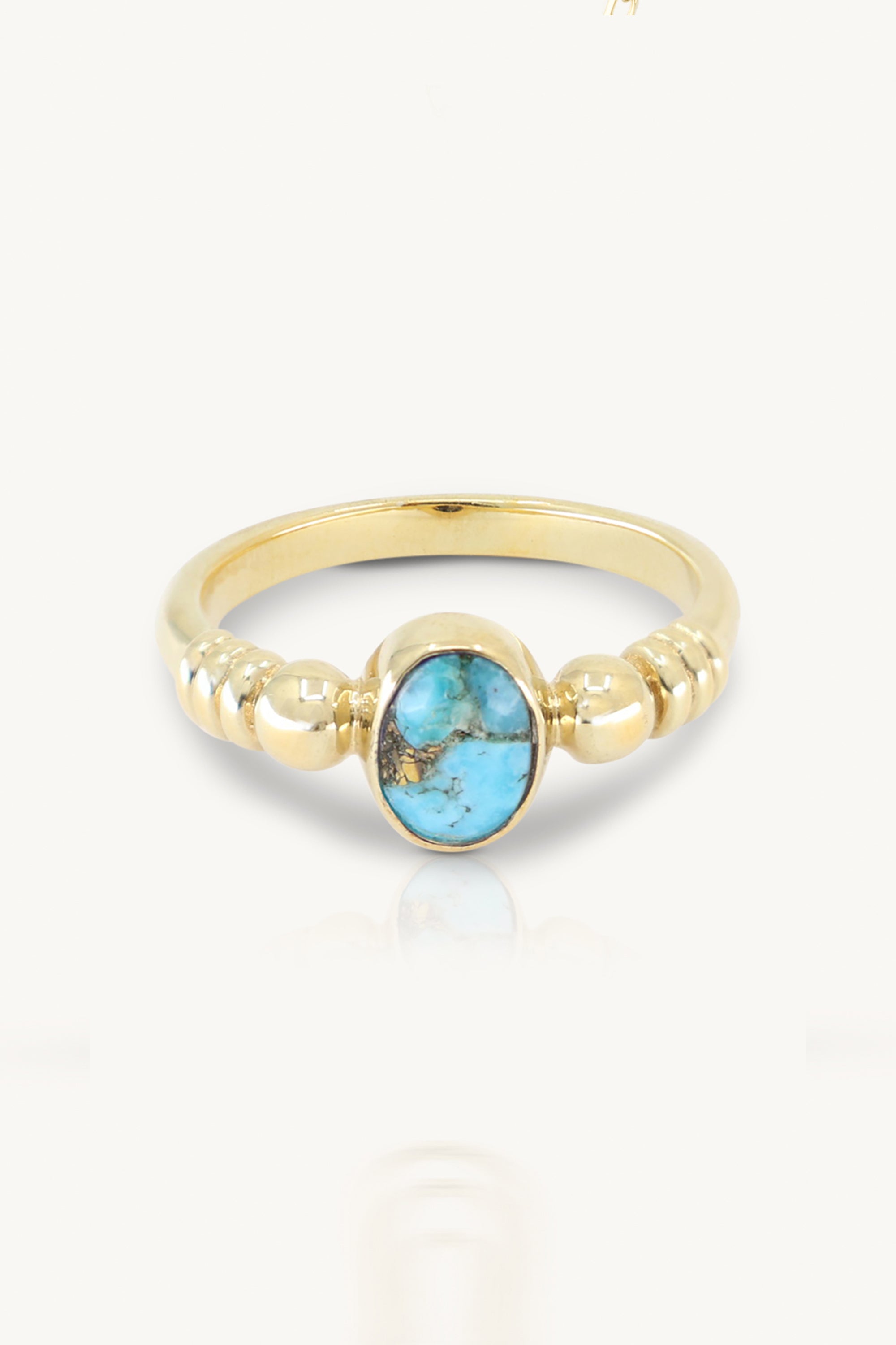 Harper Copper Turquoise Gold Ring