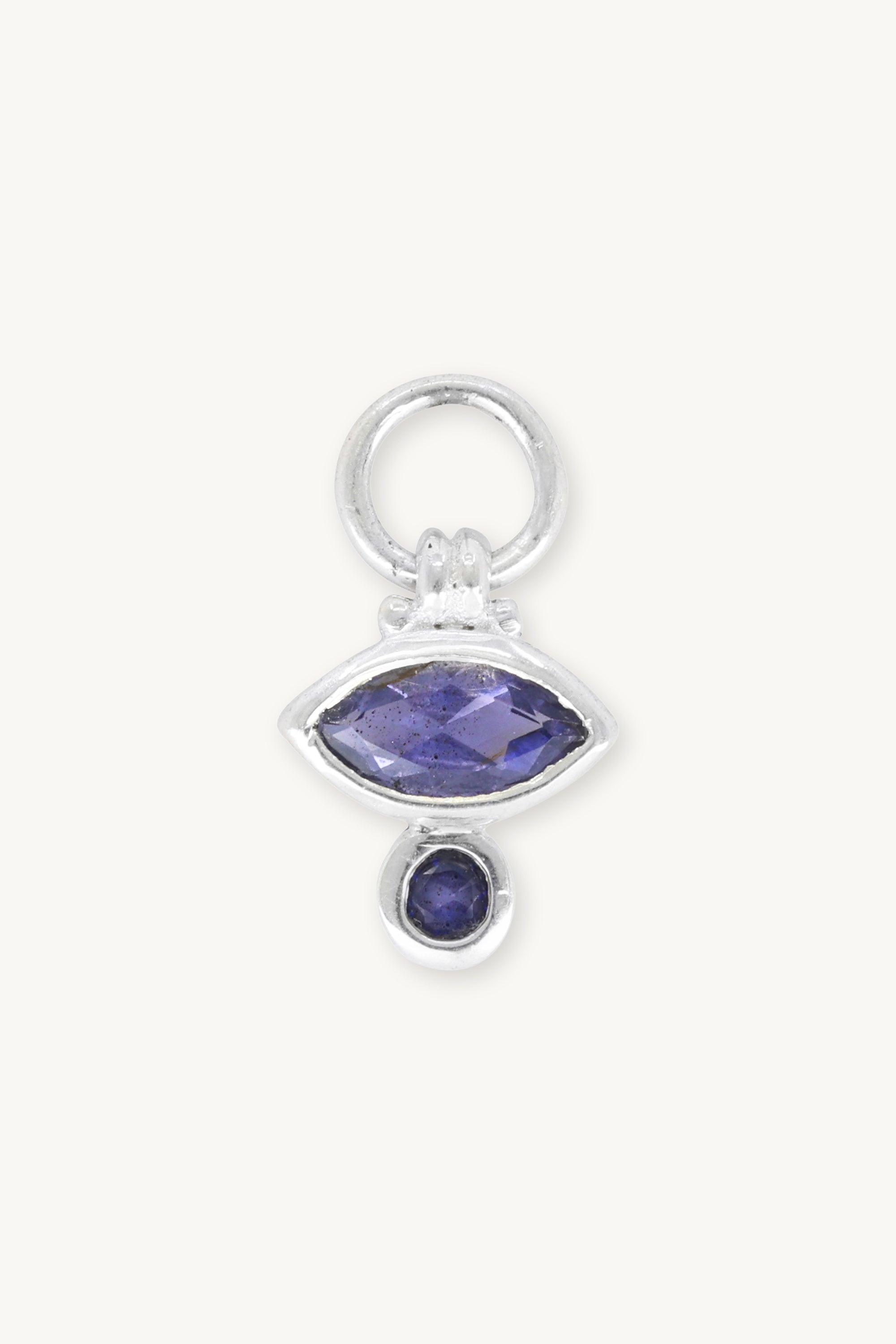 Hazel Silver Iolite Charm