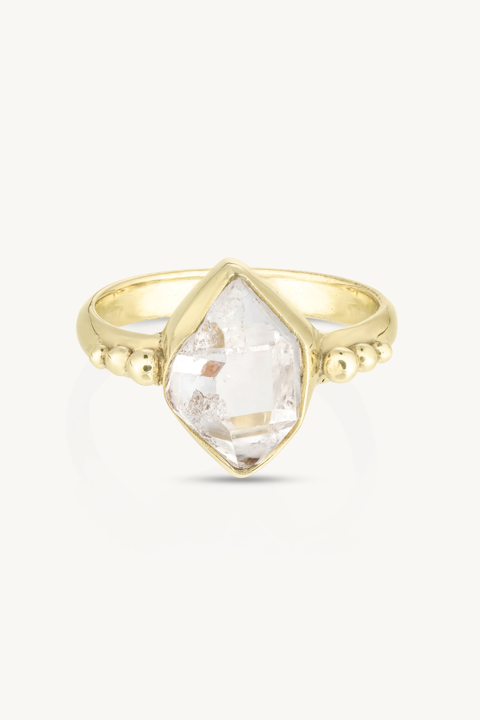 Herkimer Diamond Gold Ring