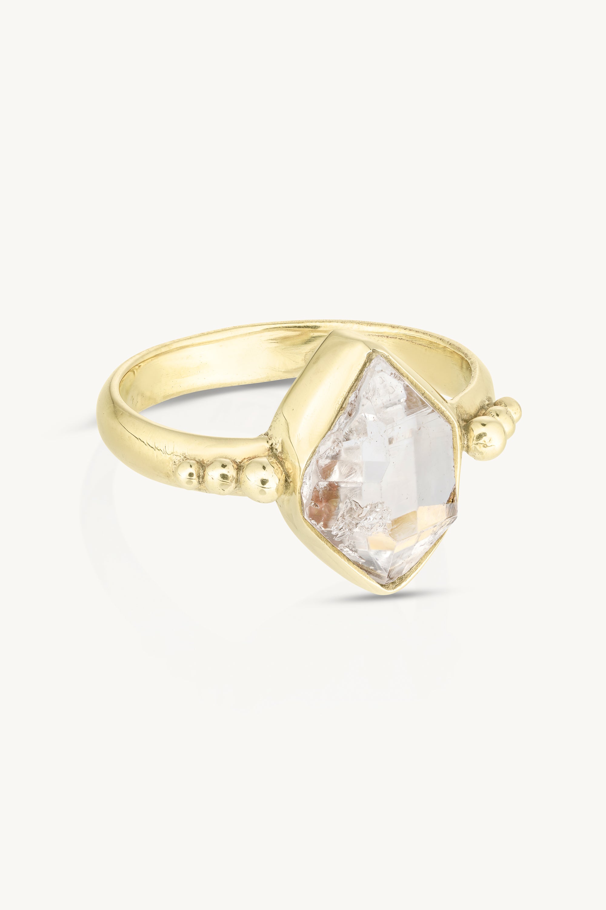 Herkimer Diamond Gold Ring