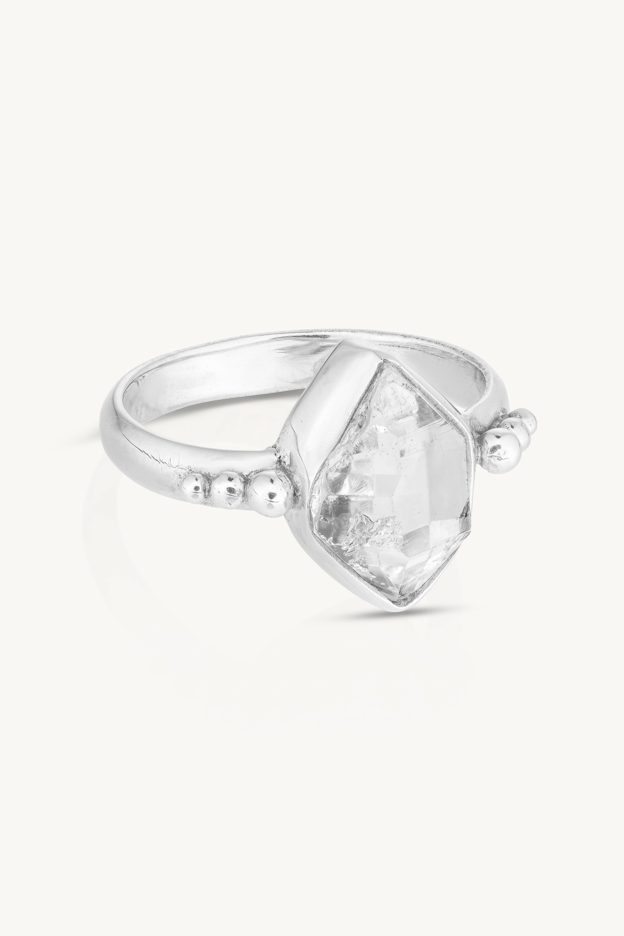 Herkimer Diamond Silver Ring