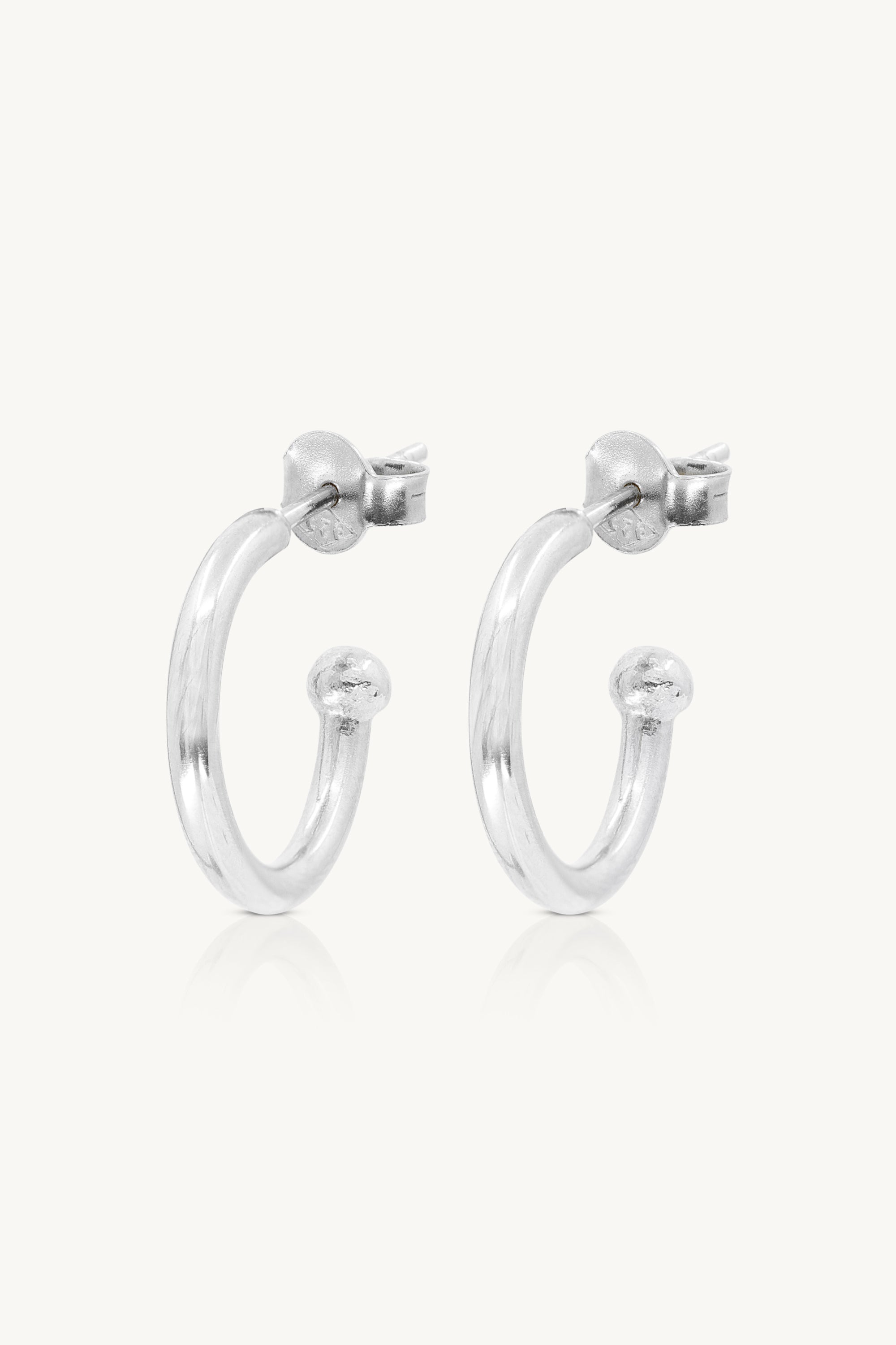 Polished Silver Hoops - Small