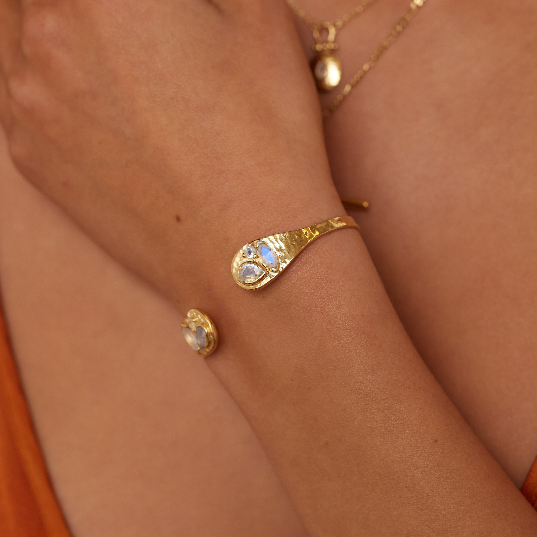 Alessia Moonstone Gold Cuff