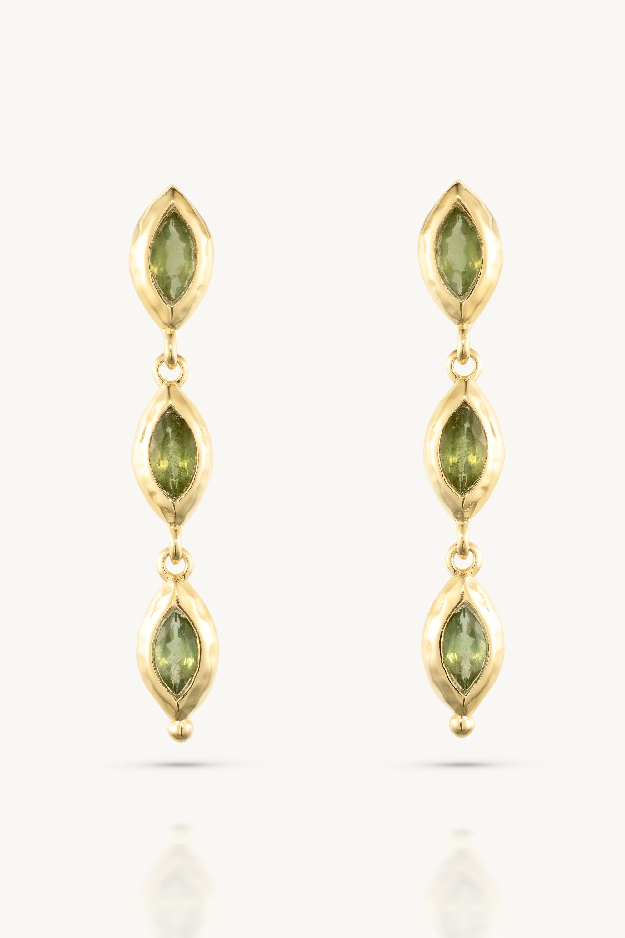 Isabella Marquise Apatite Gold Earrings