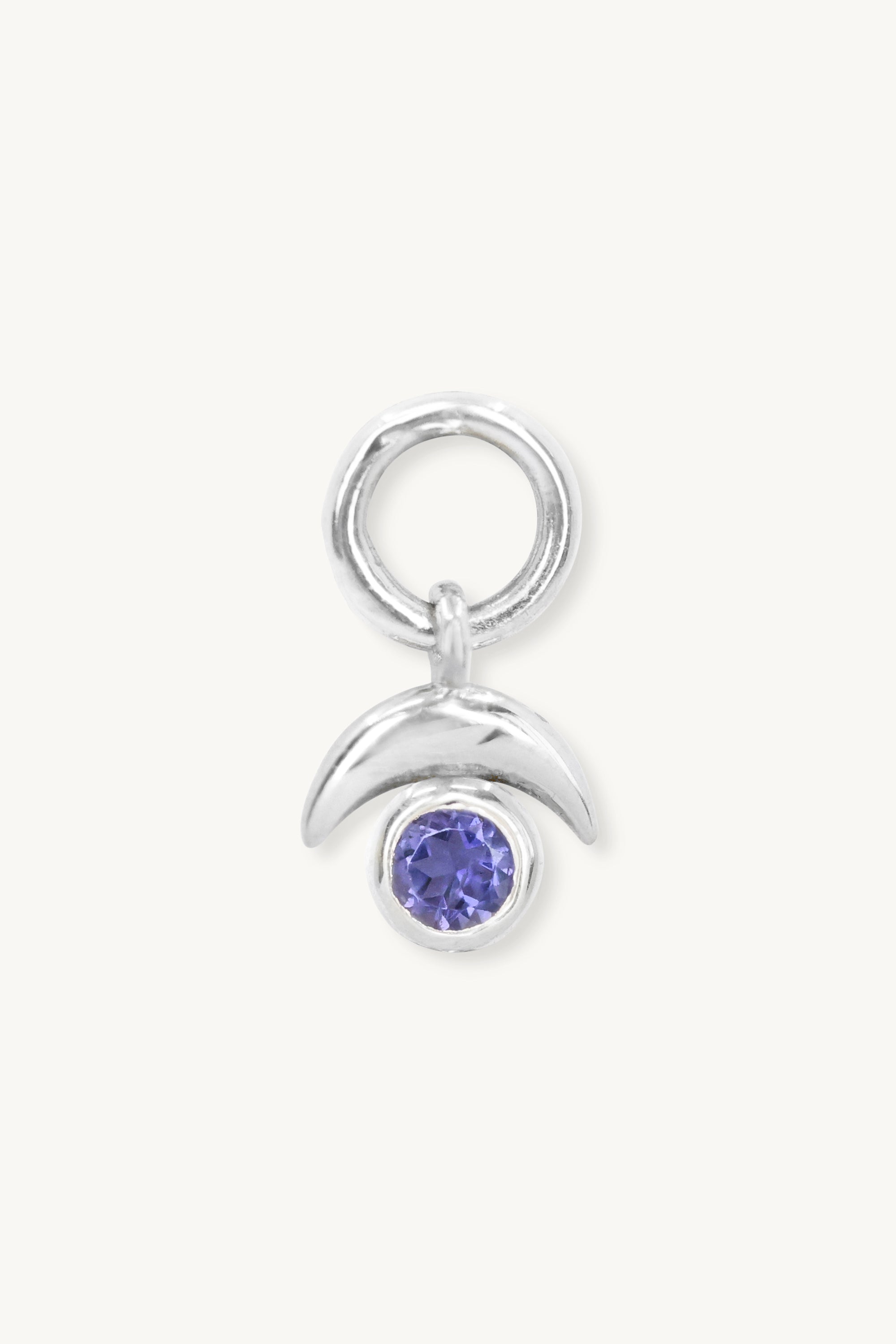 Lunar Silver Iolite Charm