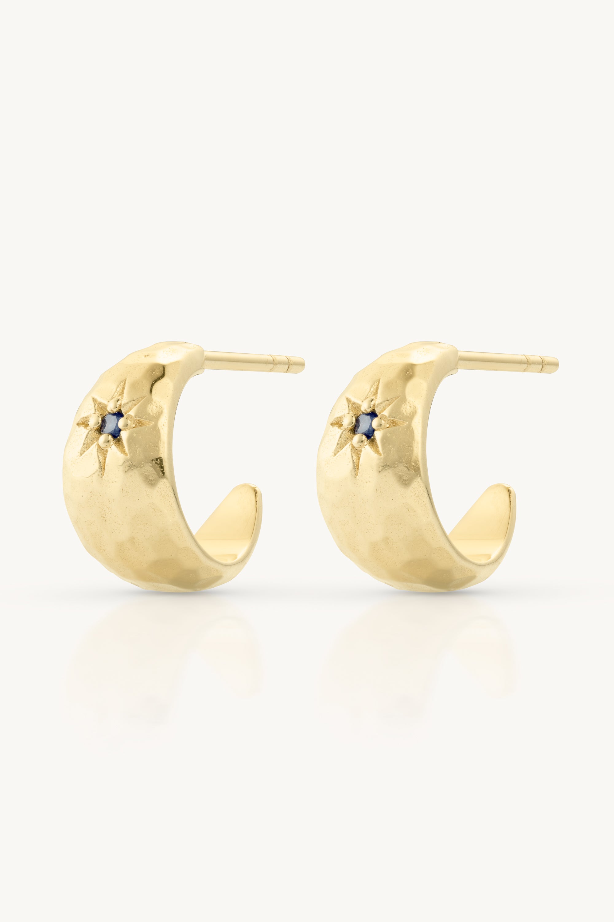 Mia Baby Sapphire Gold Hoops