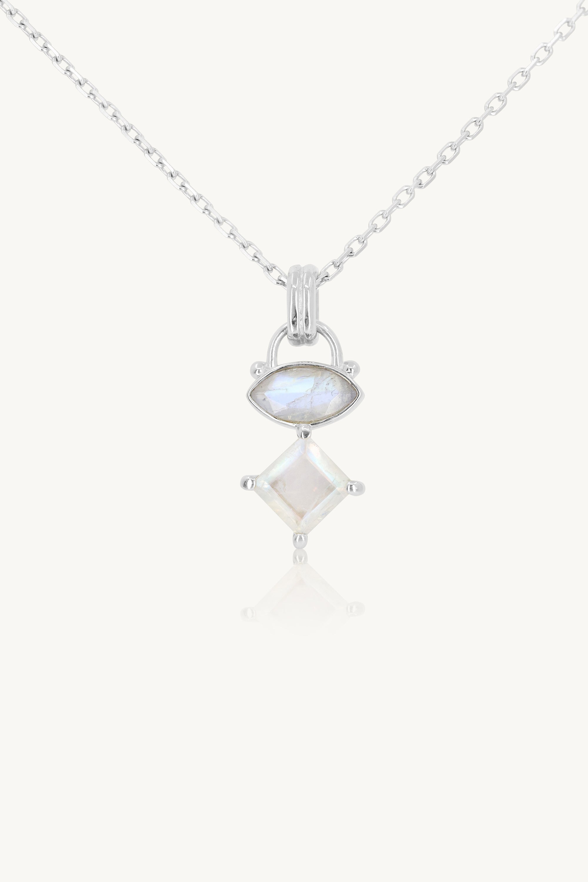 Mila Moonstone Silver Necklace