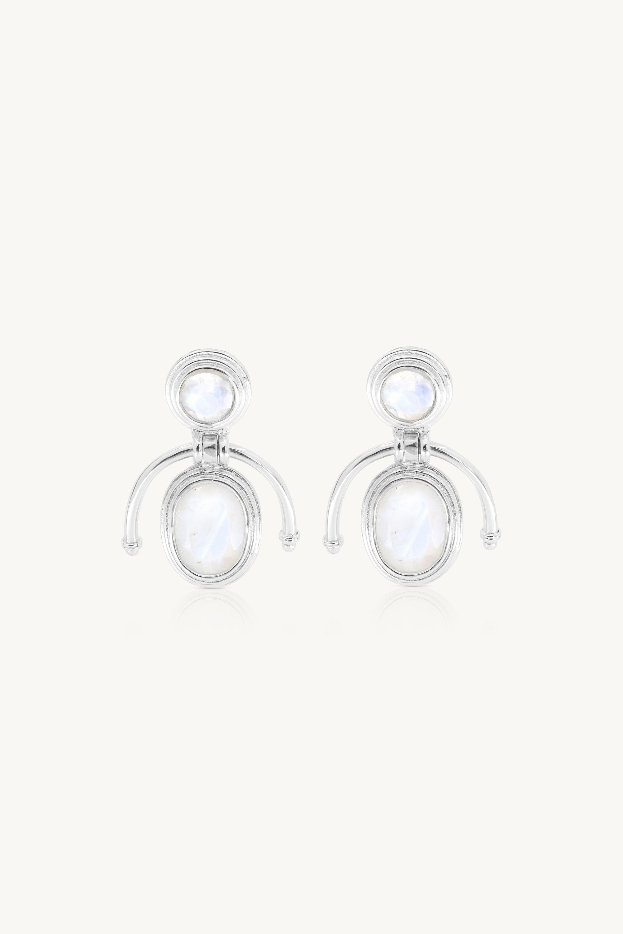 Muse Moonstone Silver Earrings