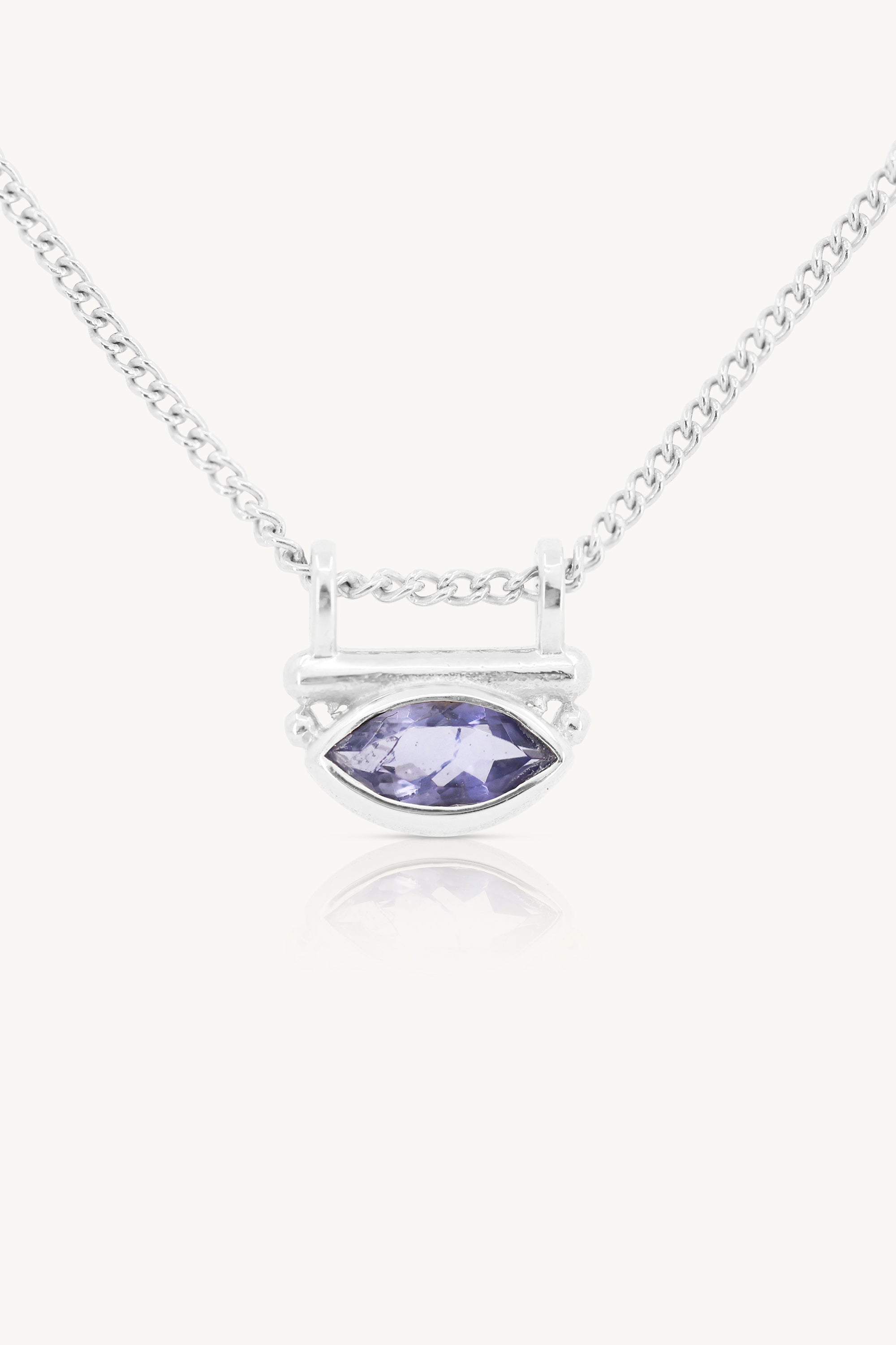 Nyra Iolite Silver Necklace