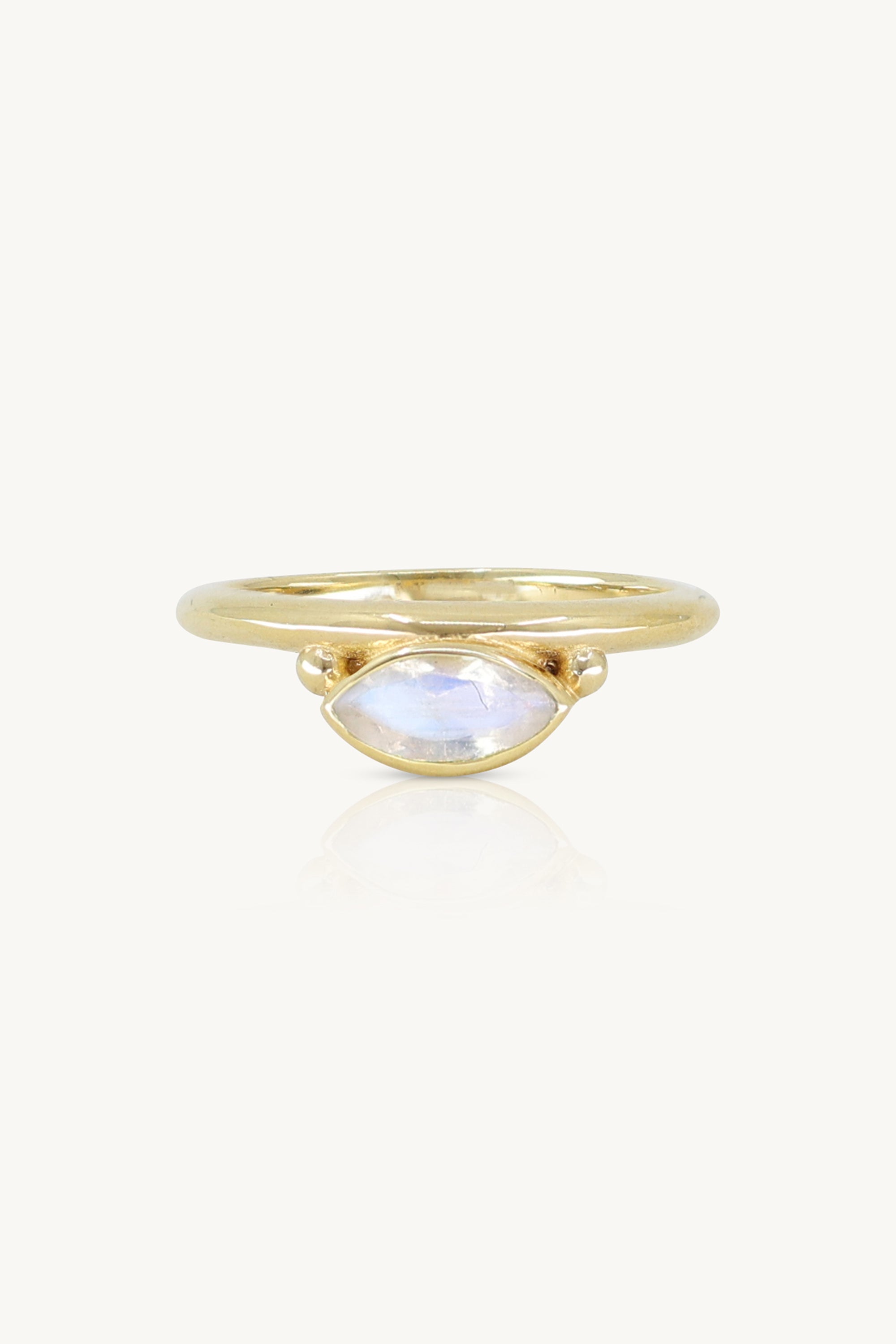 Nyra Marquise Moonstone Gold Stacker