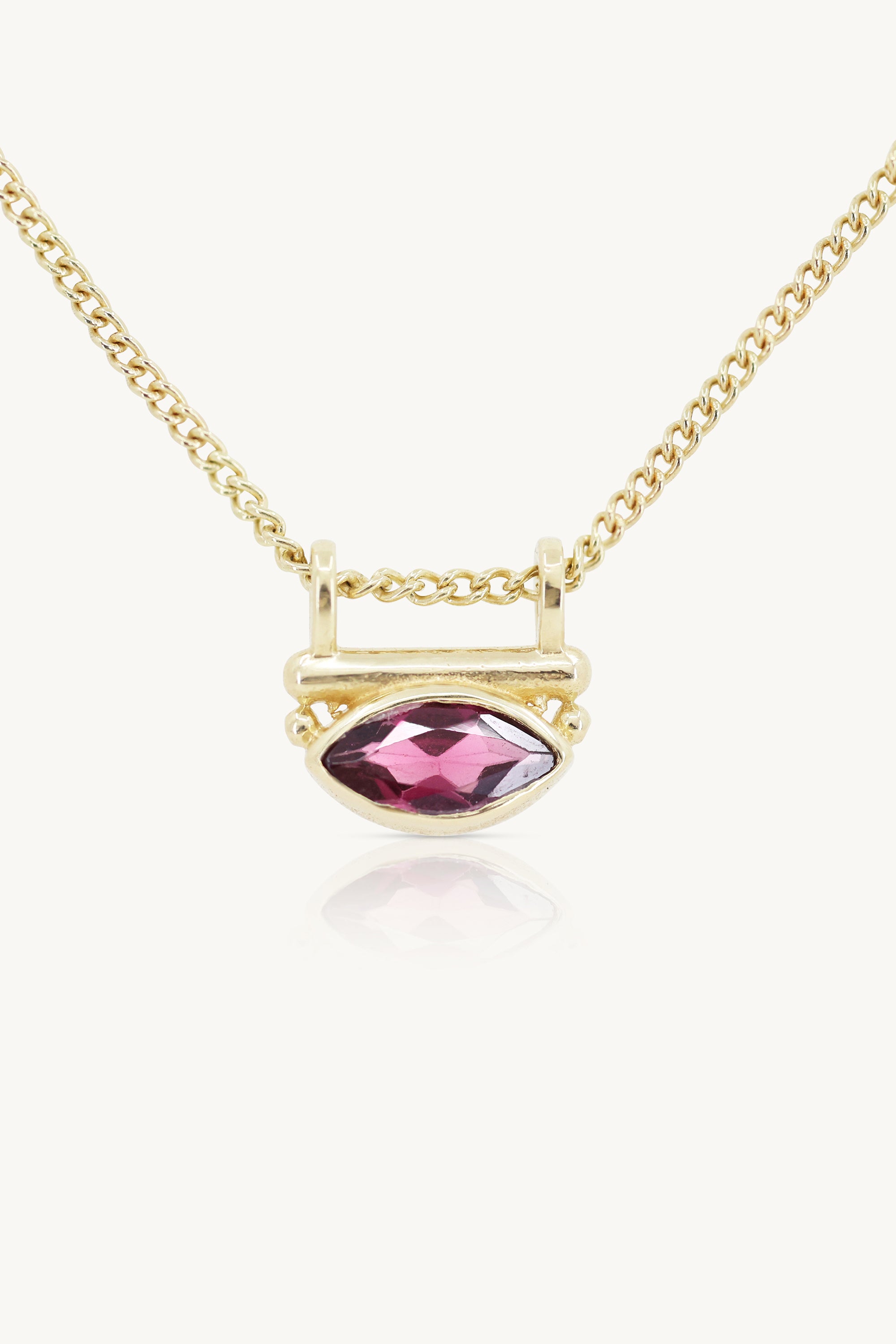 Nyra Rhodolite Gold Necklace