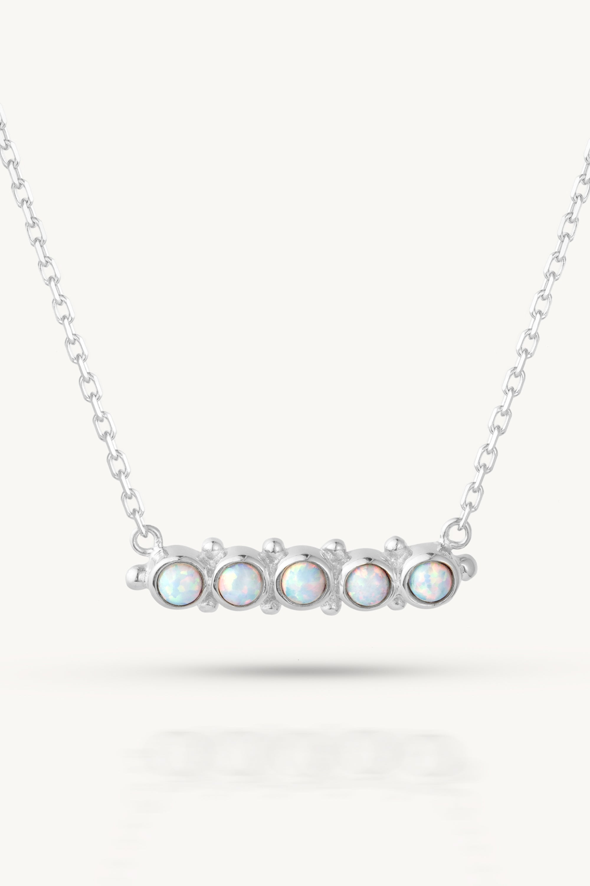 Opal Silver Necklace