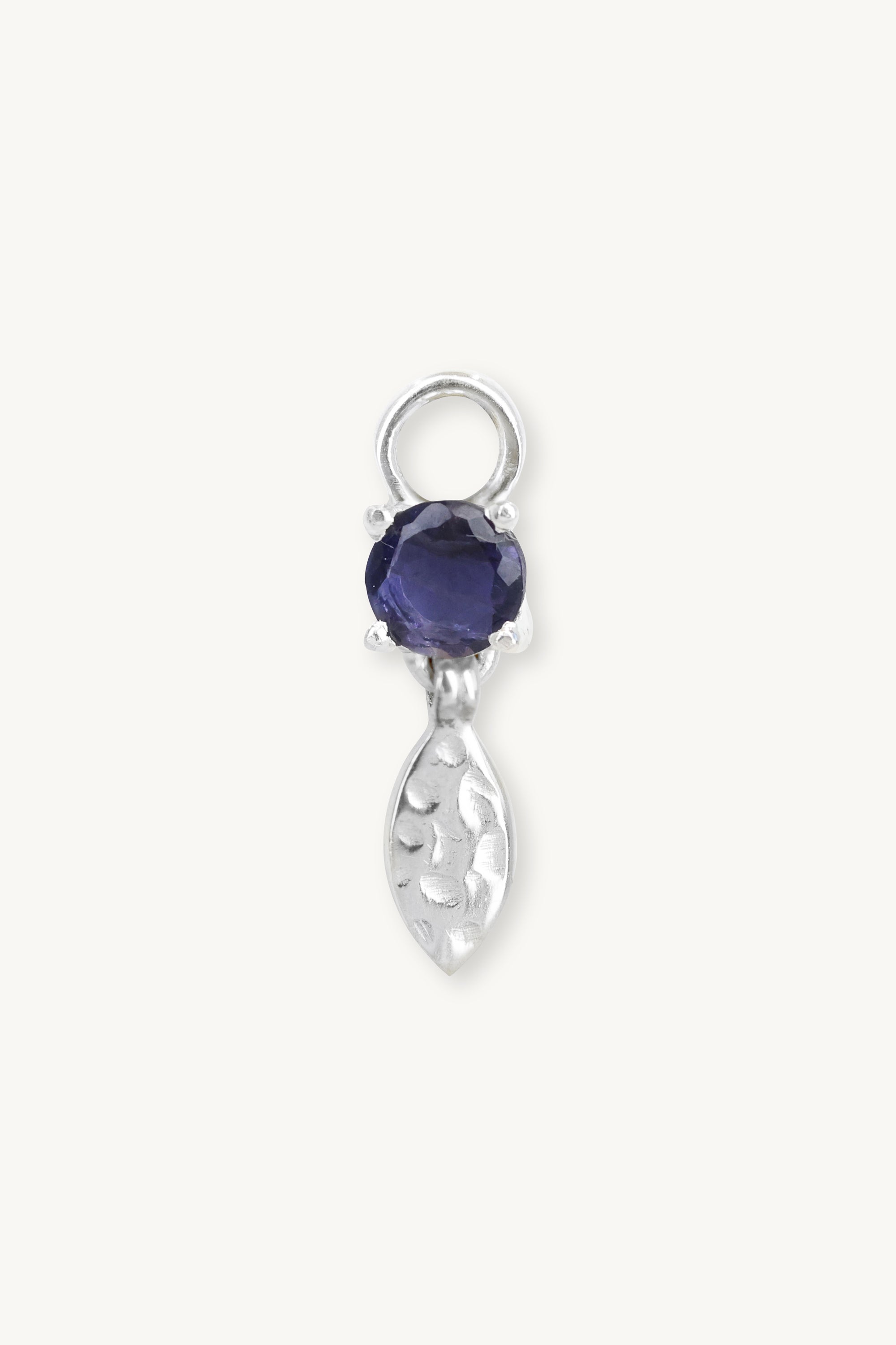 Petal Iolite Silver Charm