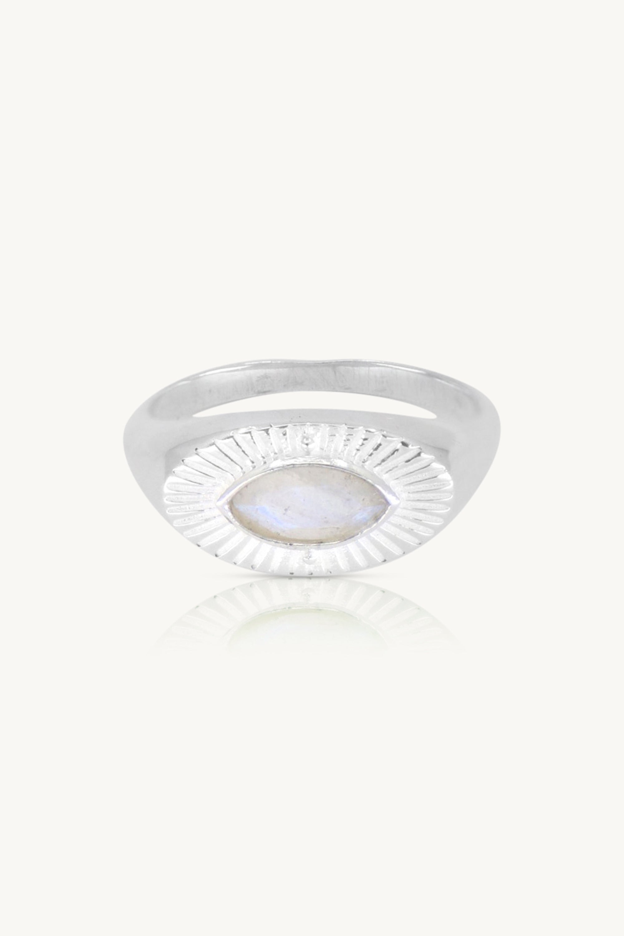 Radiance Moonstone Silver Ring