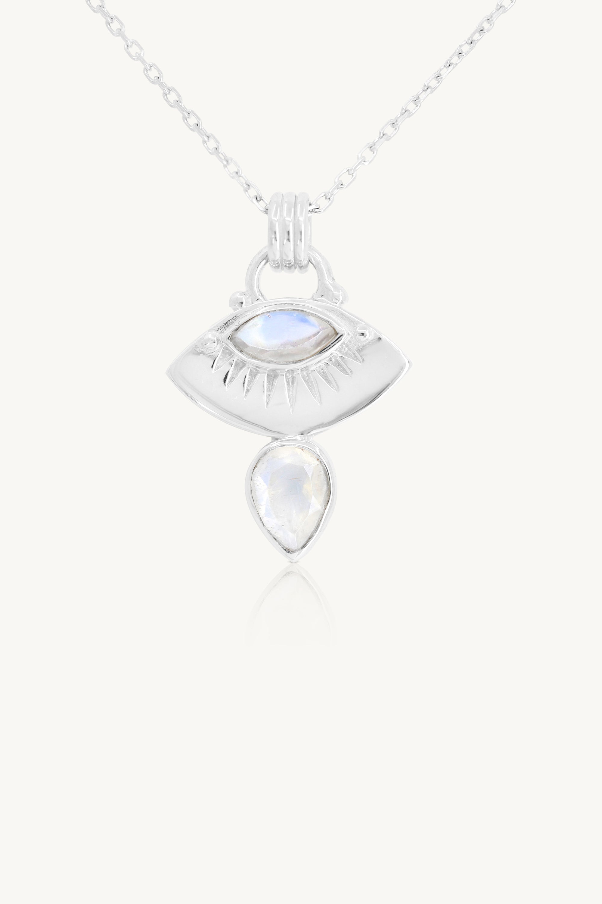 Ray Moonstone Silver Necklace