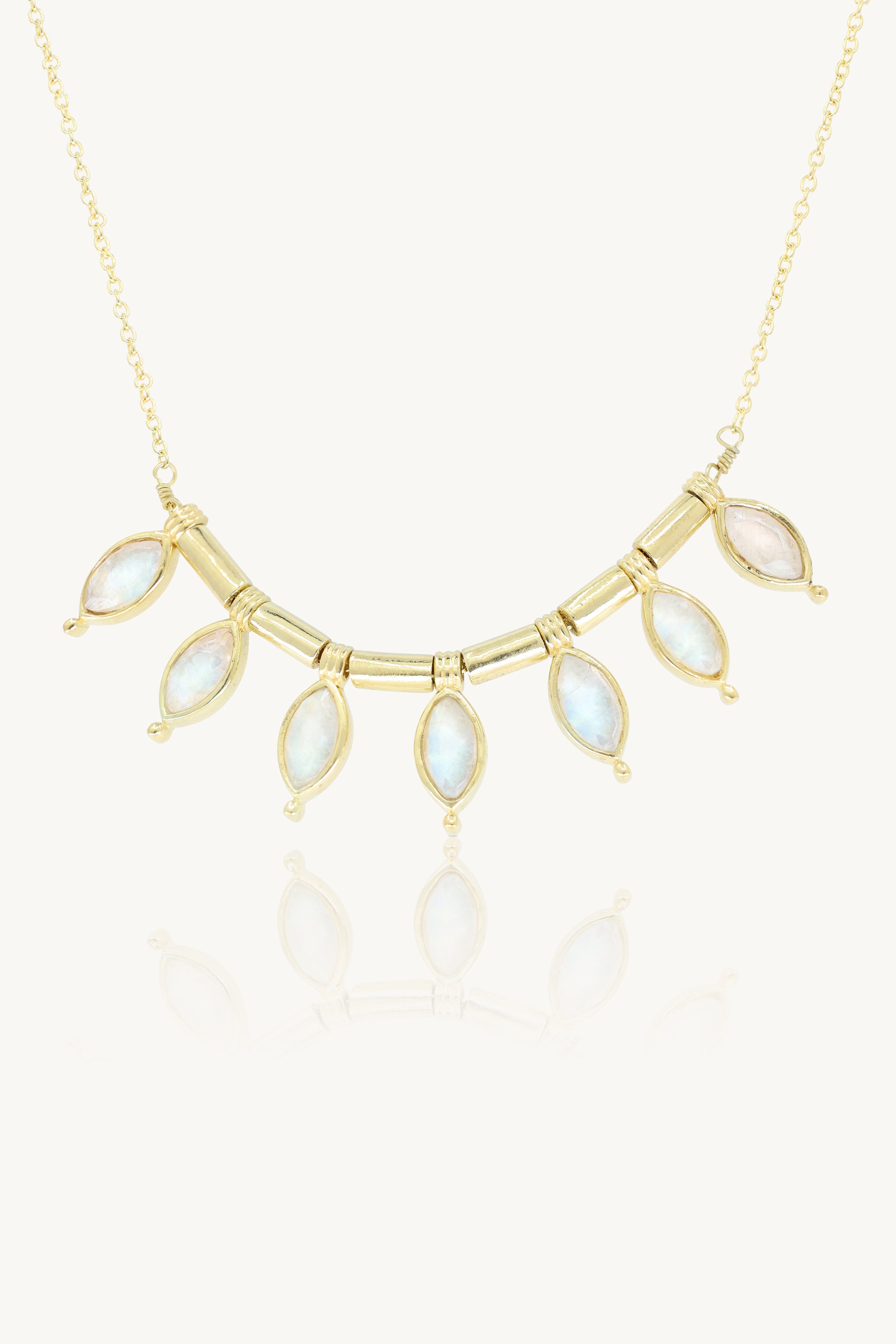 Rising Moonstone Gold Necklace