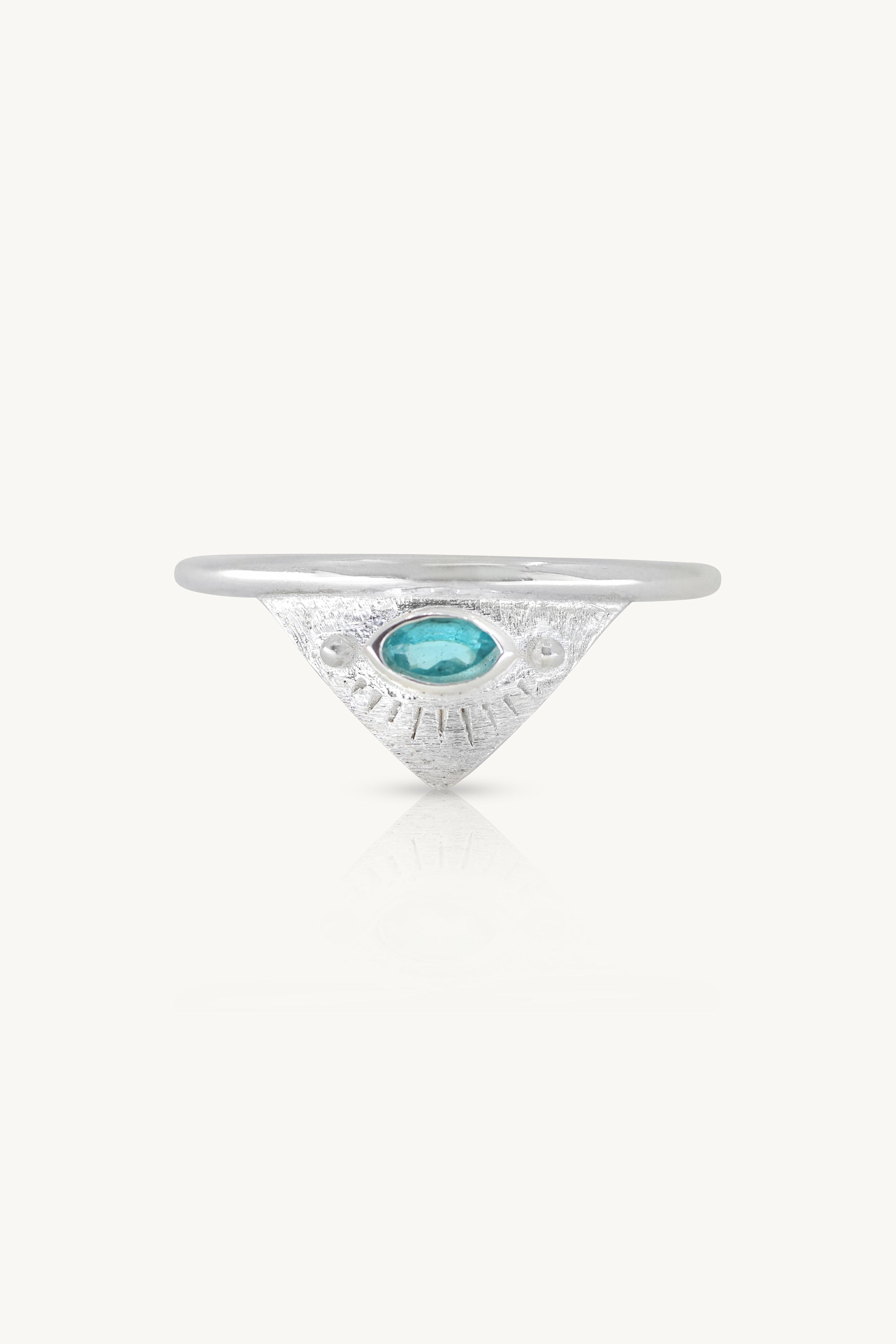 Solaris Apatite Silver Ring