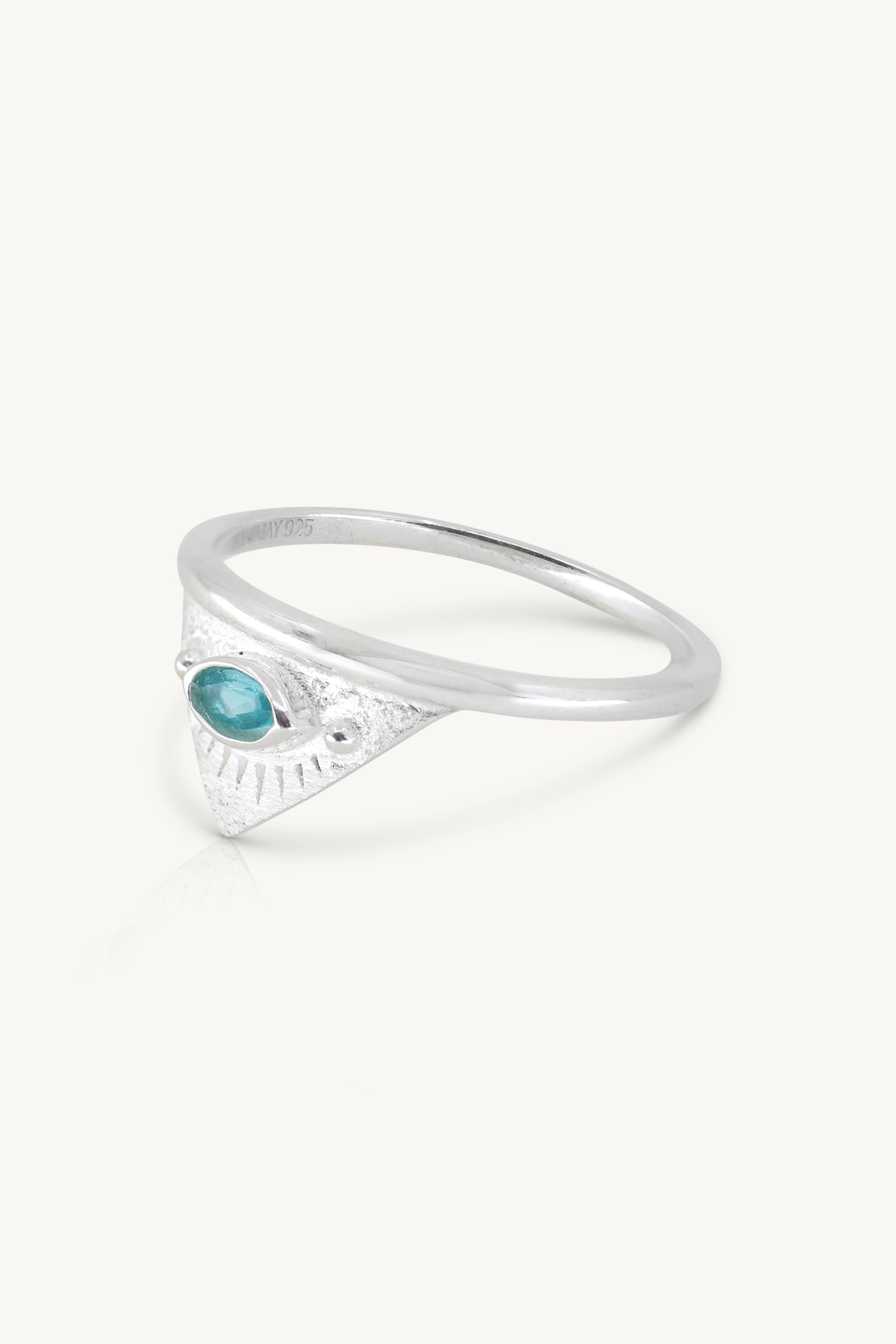 Solaris Apatite Silver Ring