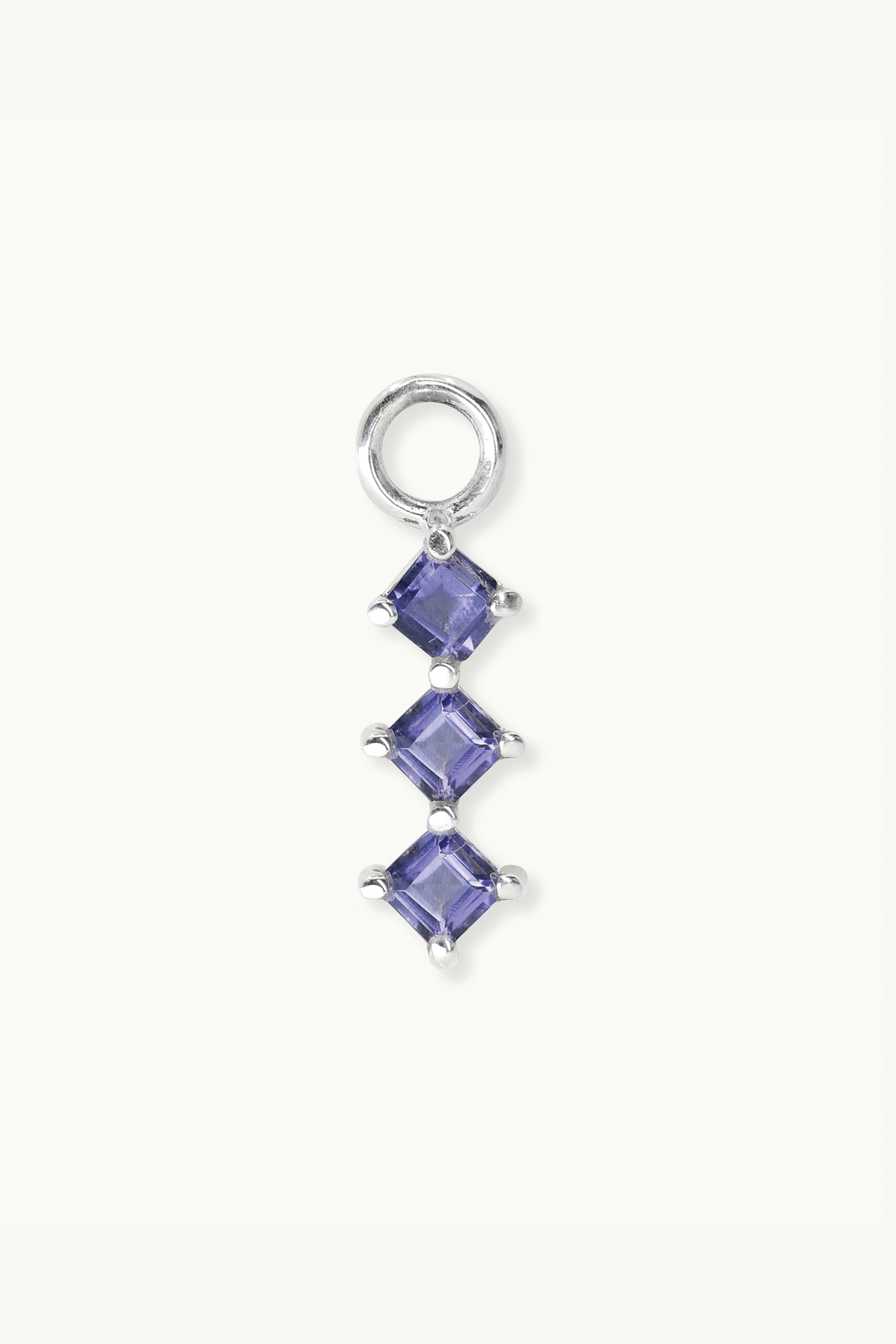 Trio Iolite Silver Charm